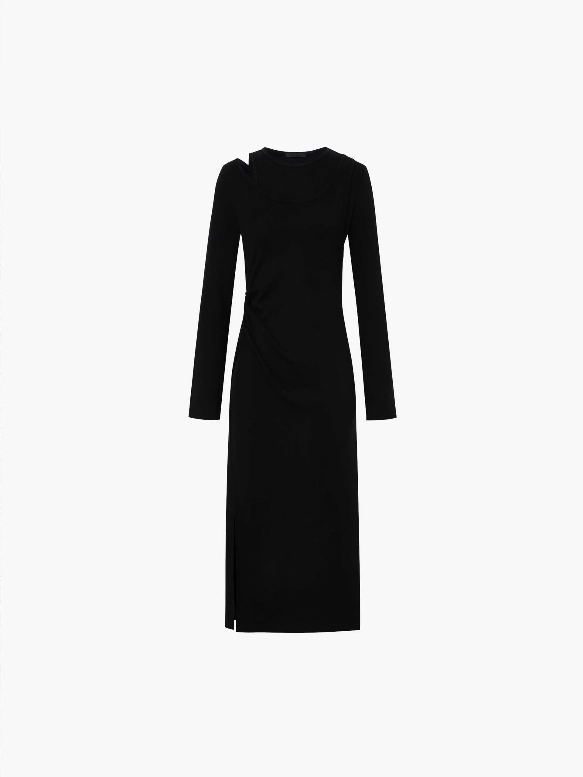Cut Shoulder Midi Dress sold by Mo&Co product image thumbnail 5