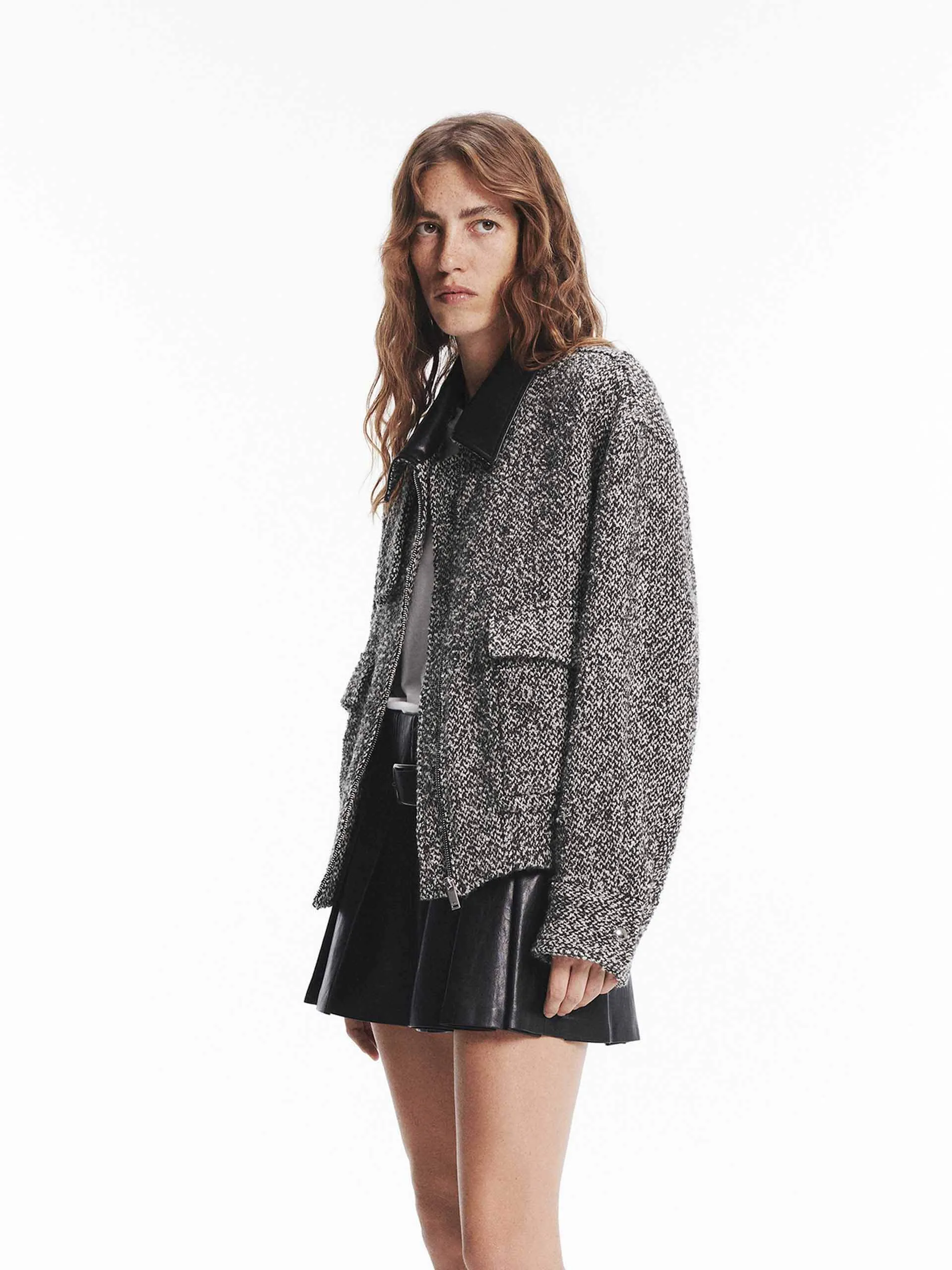 PU Collar Regular Jacket sold by Mo&Co product image thumbnail 3