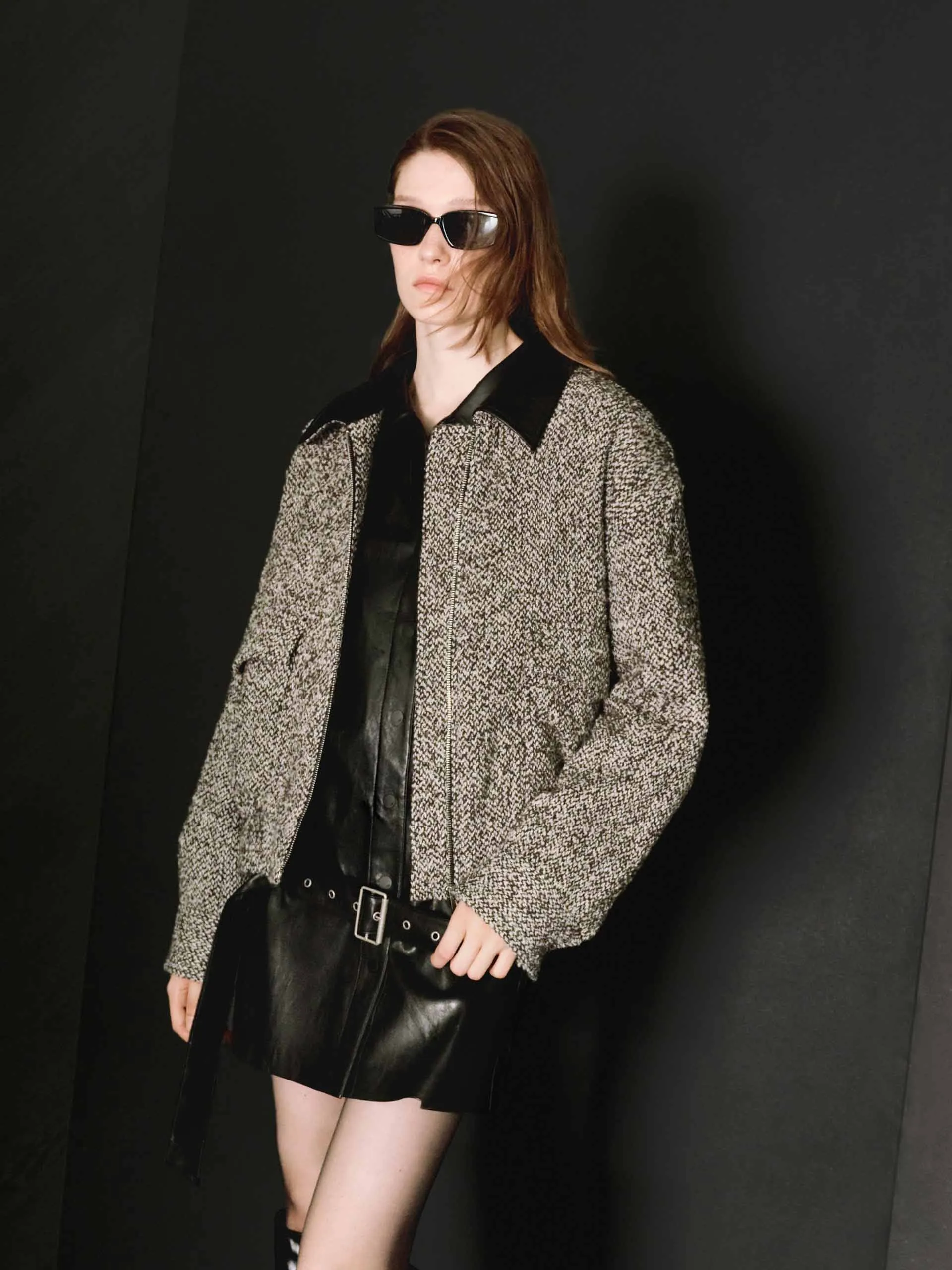 PU Collar Regular Jacket sold by Mo&Co