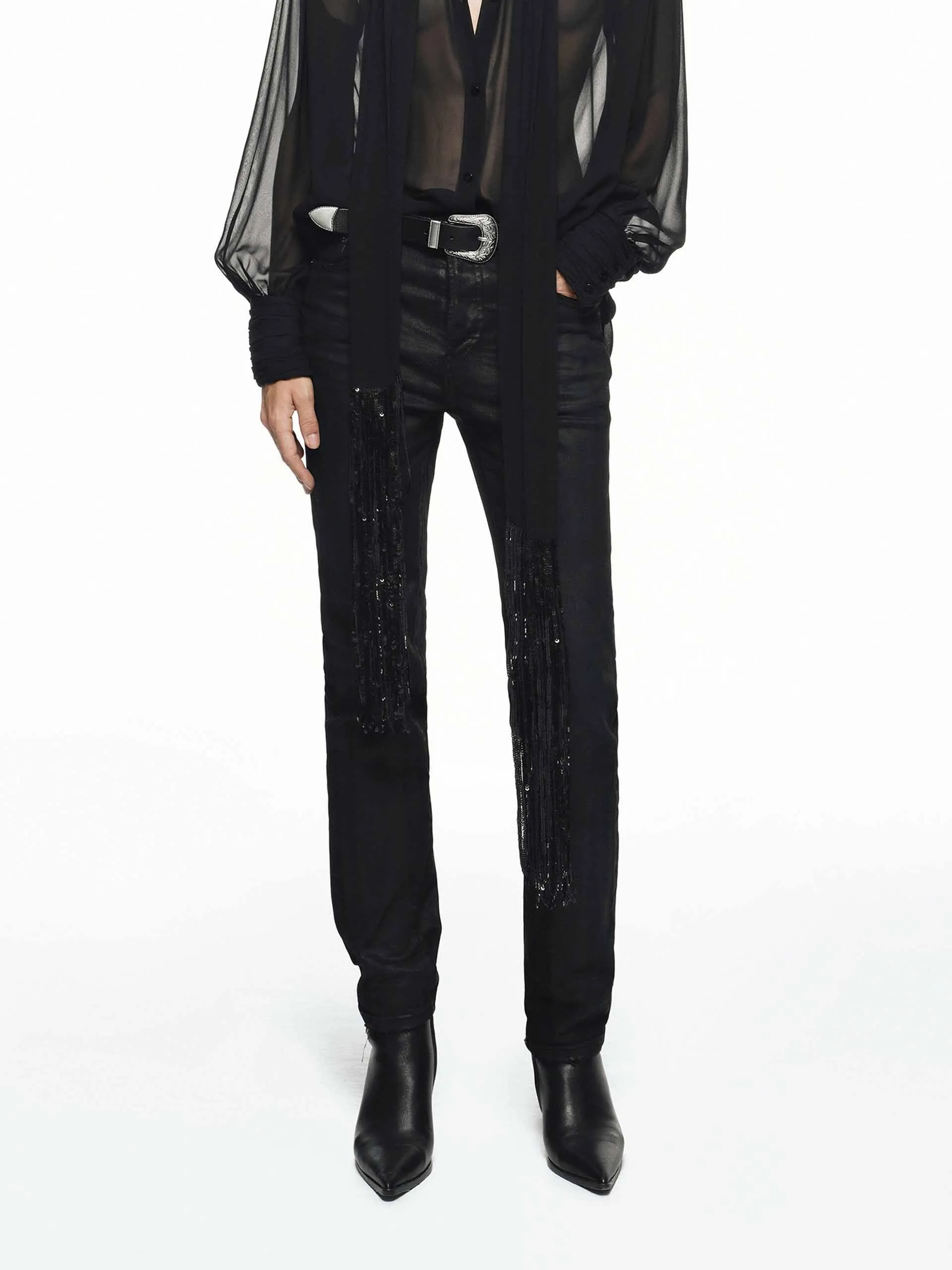 Classic Black Skinny Jeans sold by Mo&Co