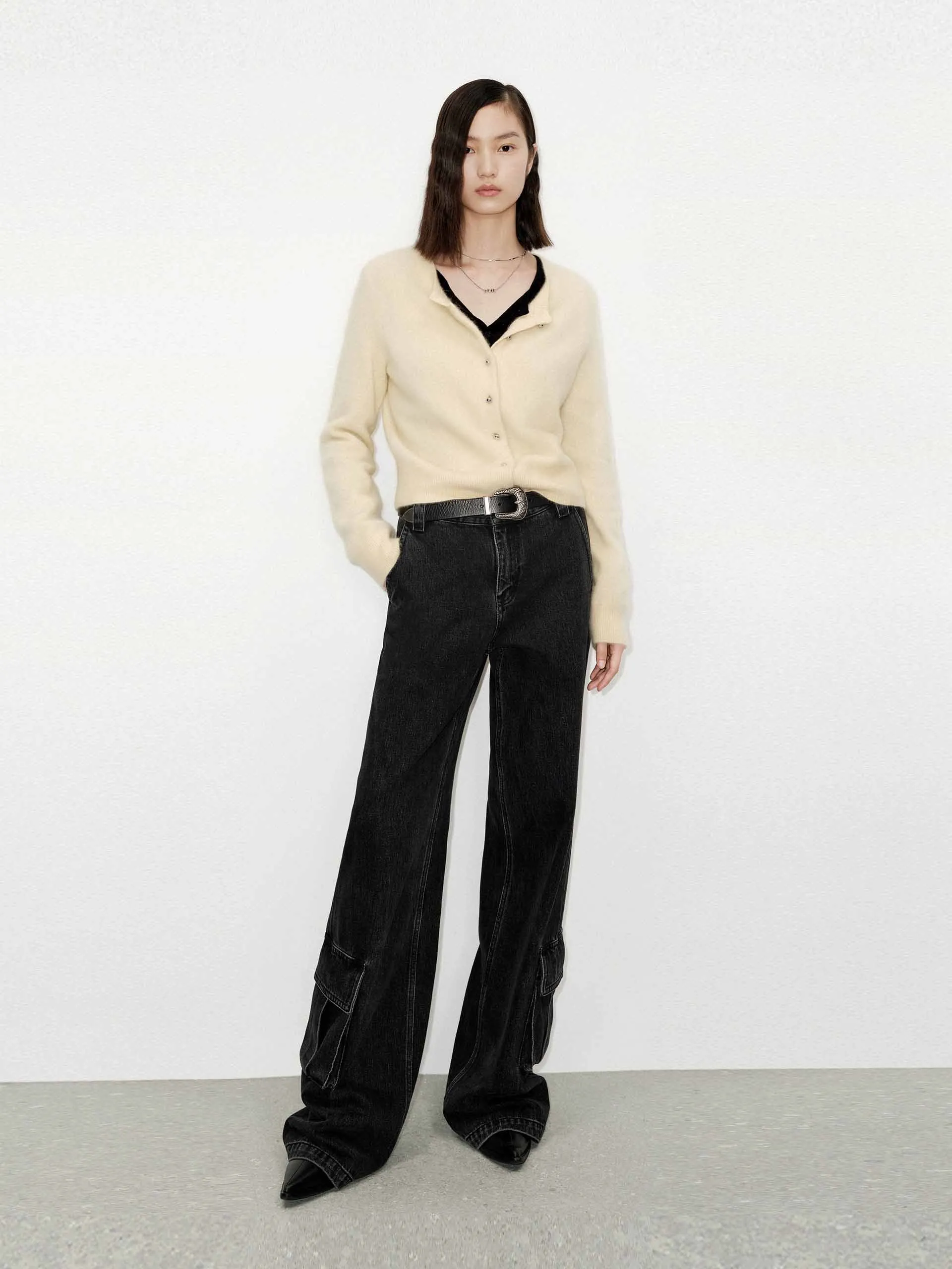 Wool Blend Button Cardigan sold by Mo&Co product image thumbnail 2