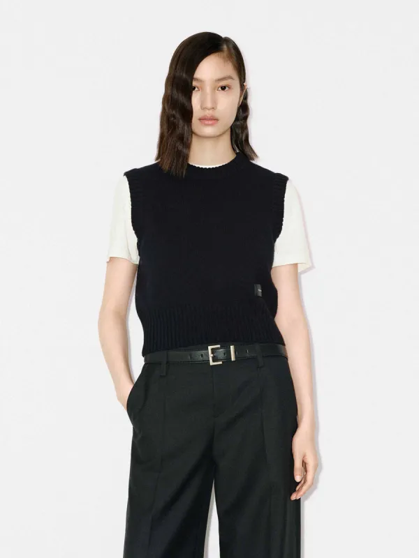 Ribbed Trim Knit Vest sold by Mo&Co