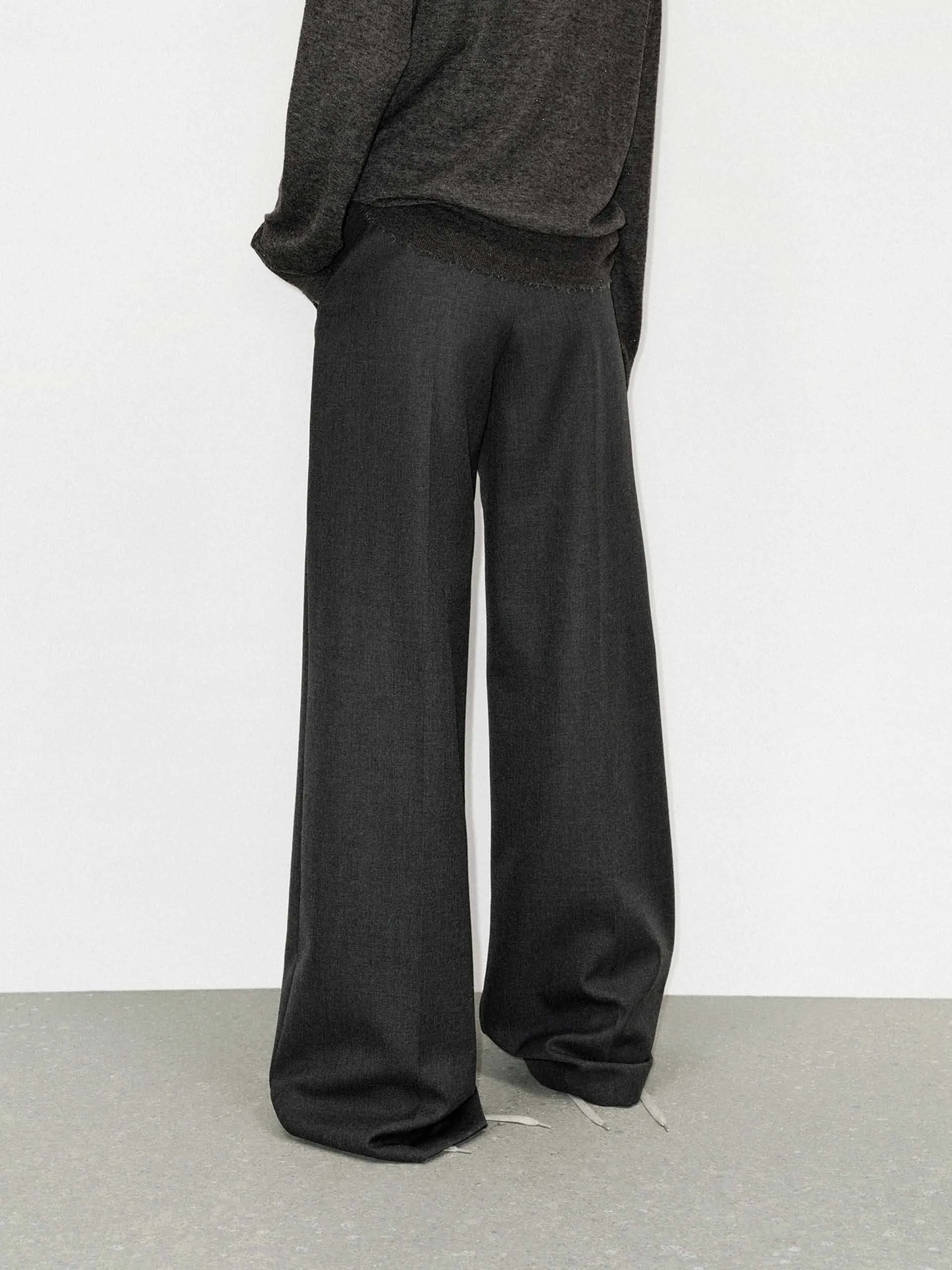 Wool Blend Belted Pants sold by Mo&Co product image thumbnail 3