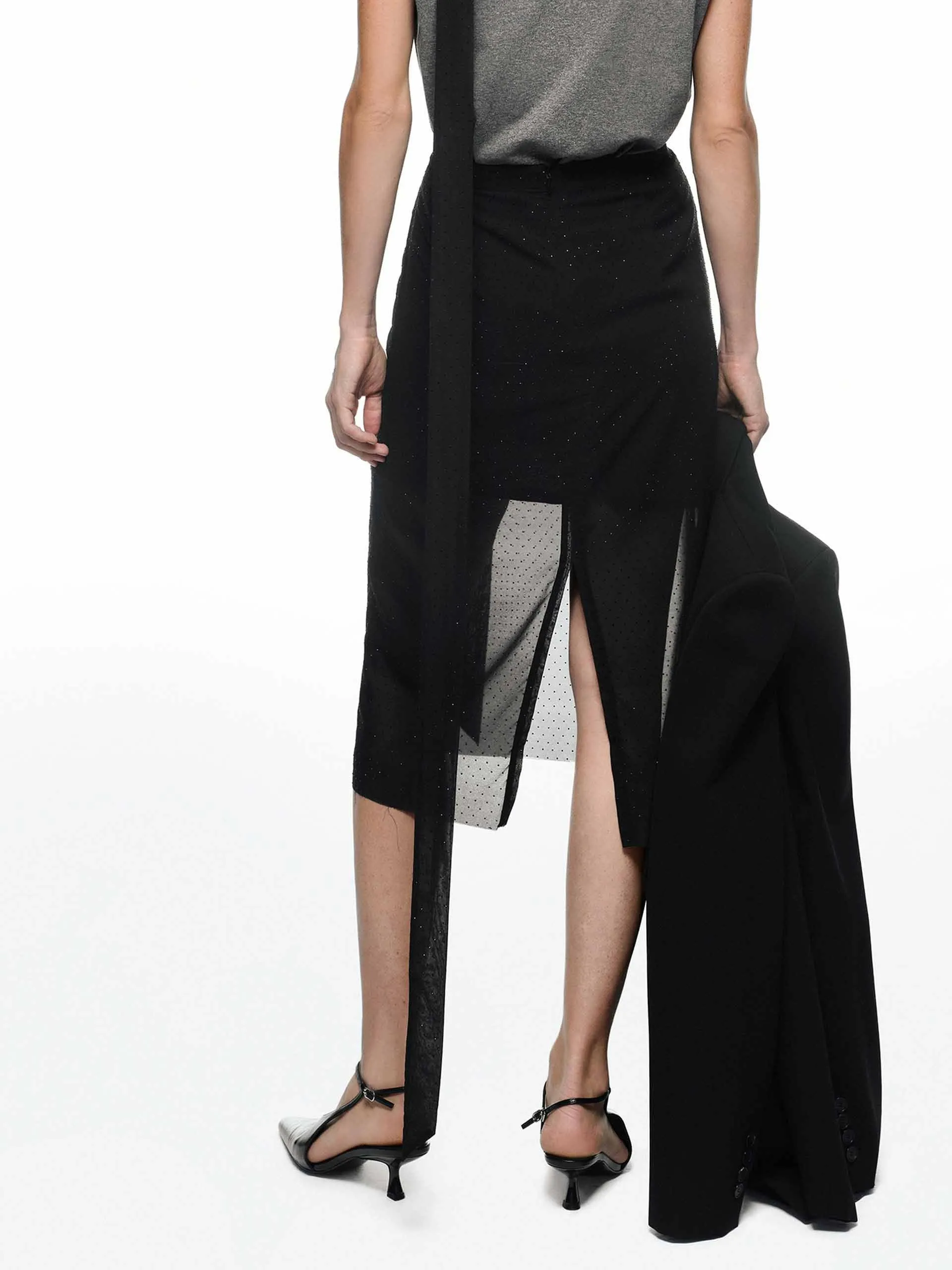 Layered Design Midi Skirt sold by Mo&Co product image thumbnail 3