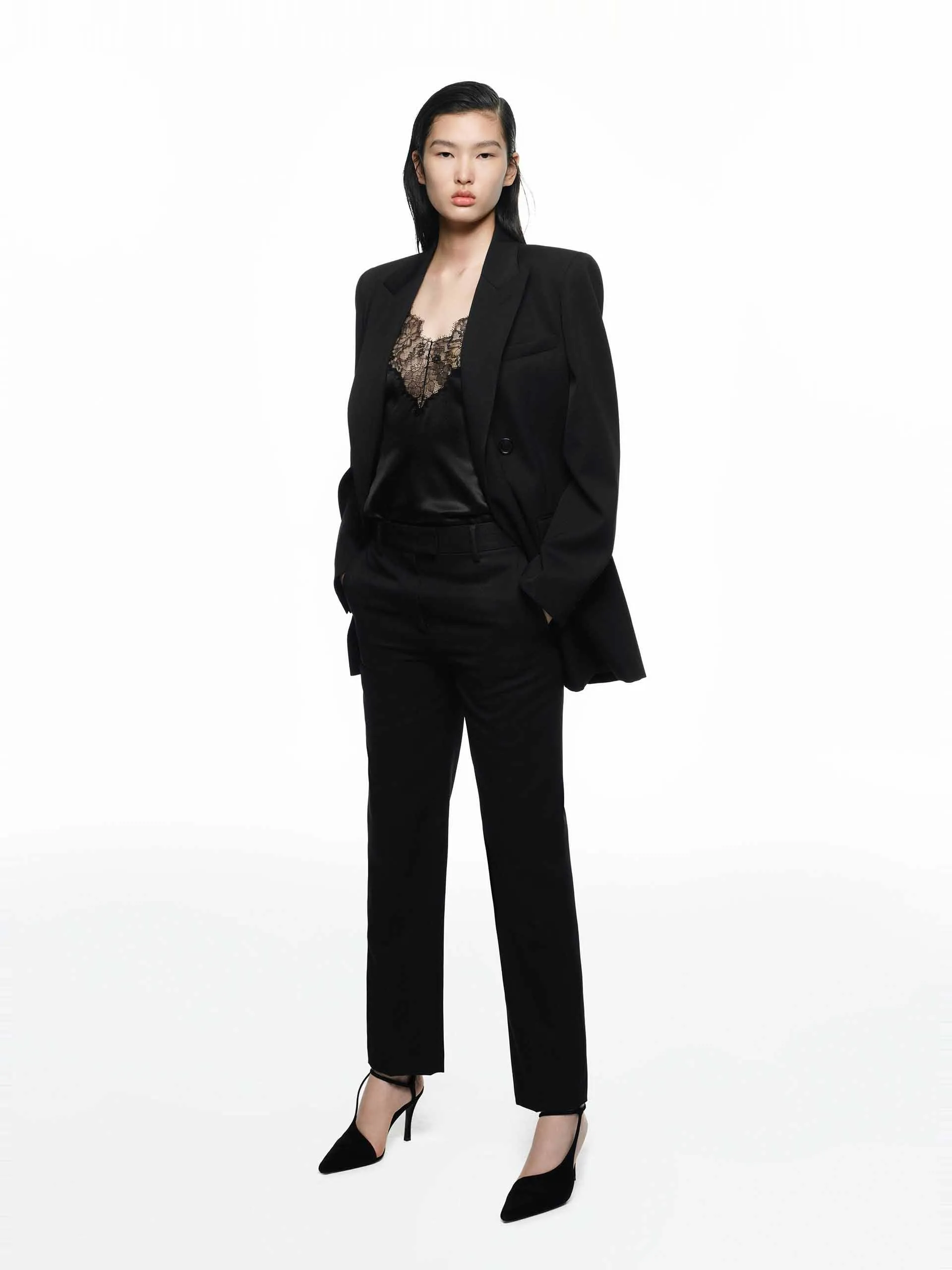 Tailored Wool Ankle Pants sold by Mo&Co product image thumbnail 2