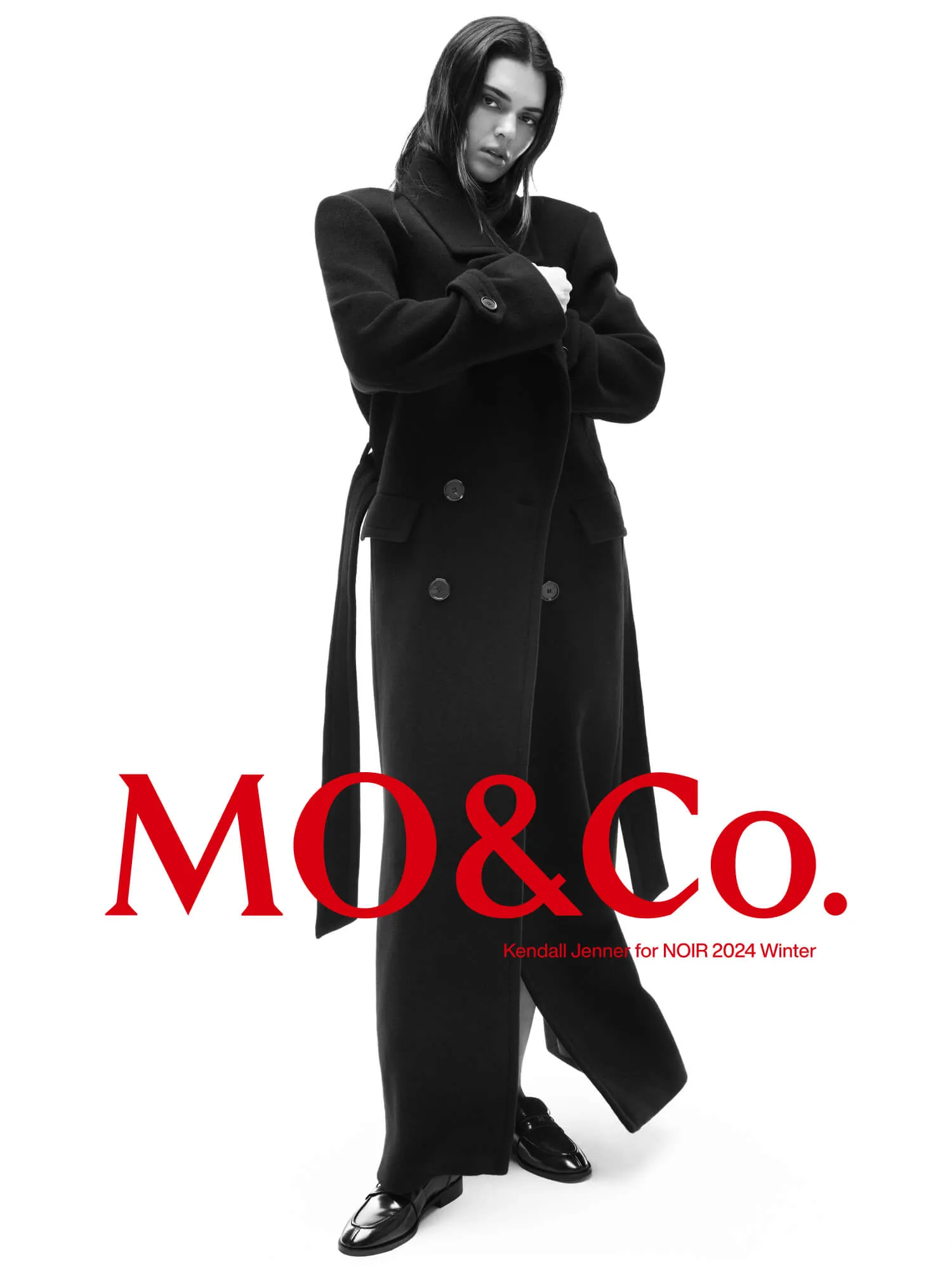 Belted Longline Overcoat sold by Mo&Co