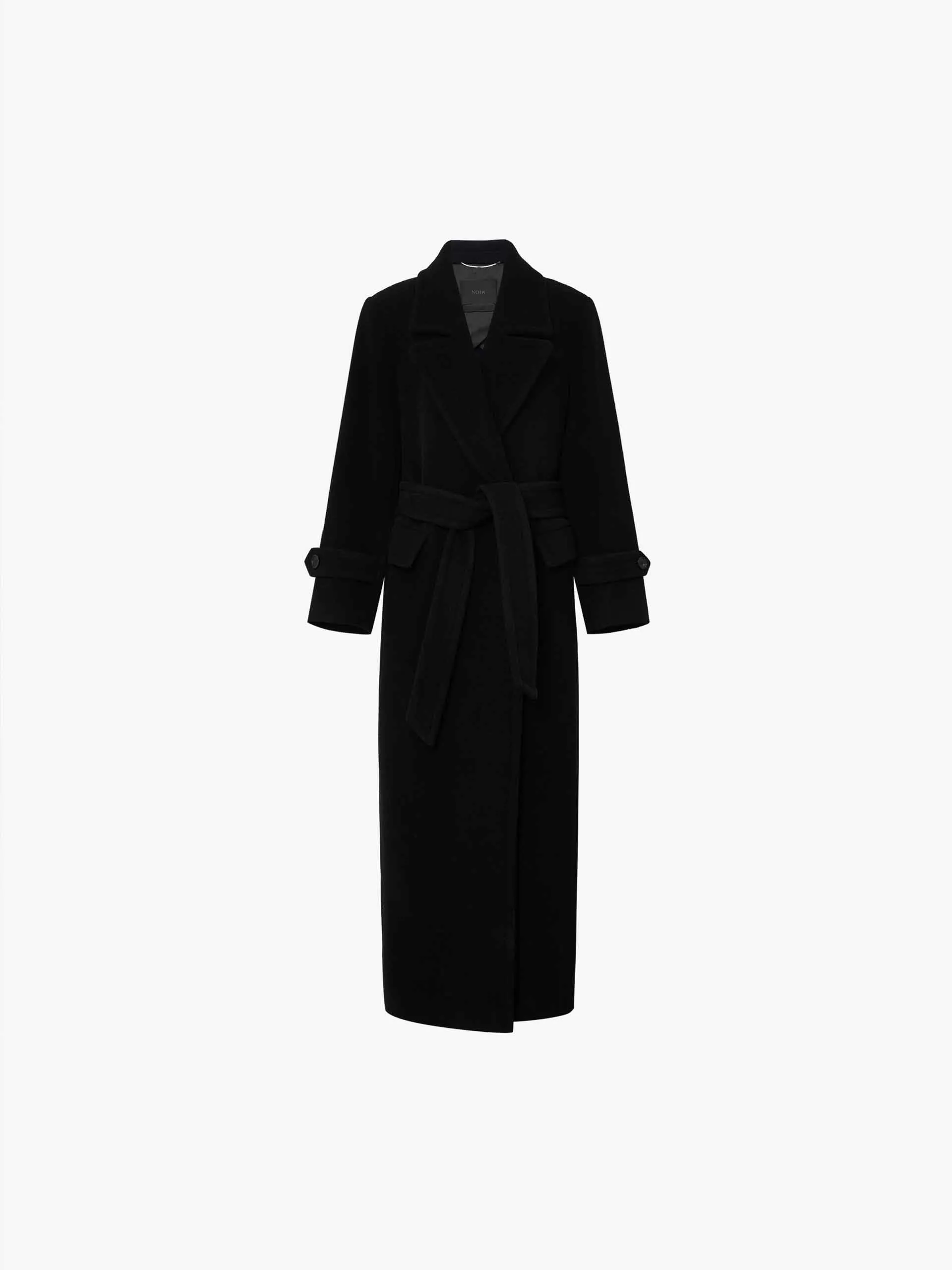 Belted Longline Overcoat sold by Mo&Co product image thumbnail 5