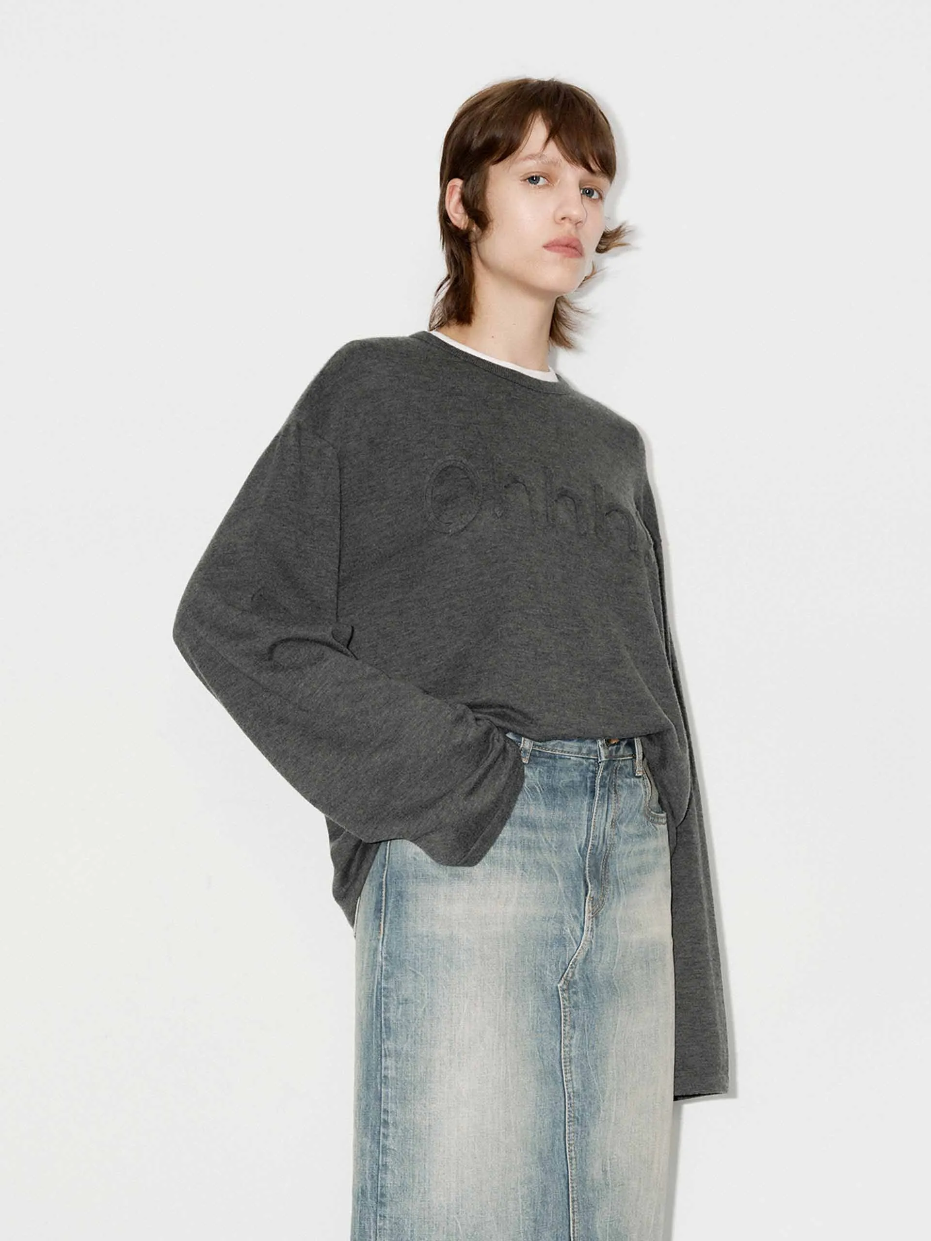 Front Letter Striped Sweater sold by Mo&Co product image thumbnail 5