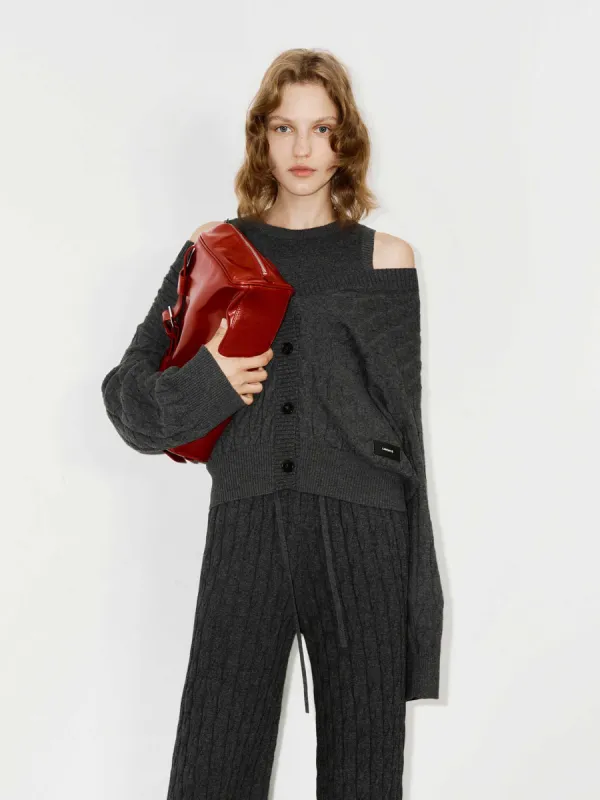 Cable Knitted Cardigan Set sold by Mo&Co