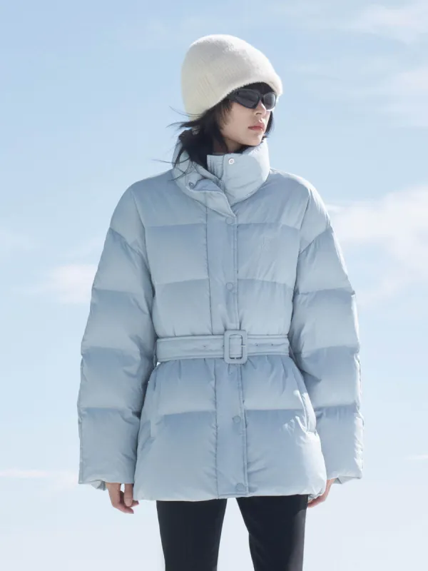 Belted Quilted Midi Jacket sold by Mo&Co