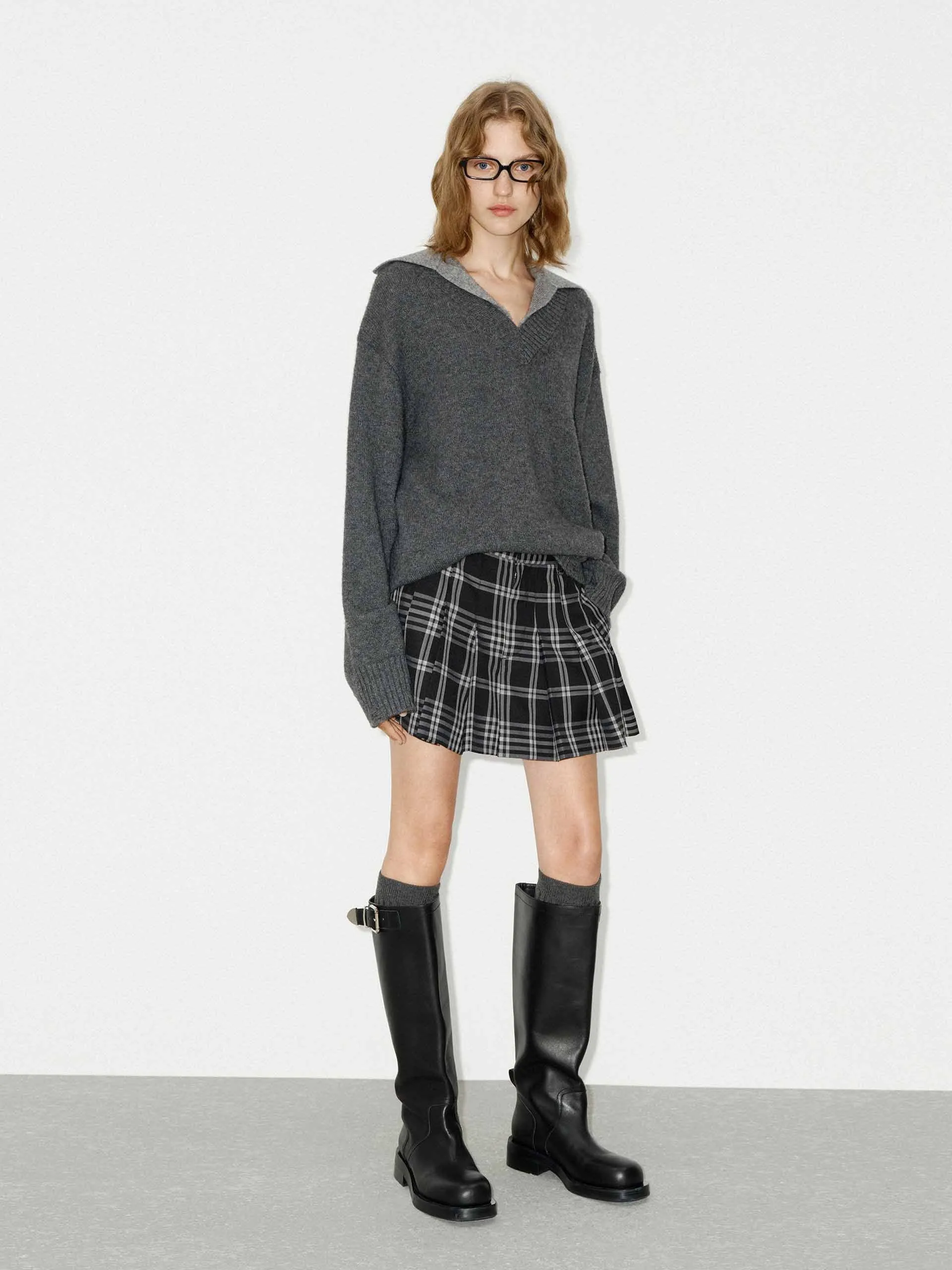 Mini Plaid Pleated Skirt sold by Mo&Co product image thumbnail 2