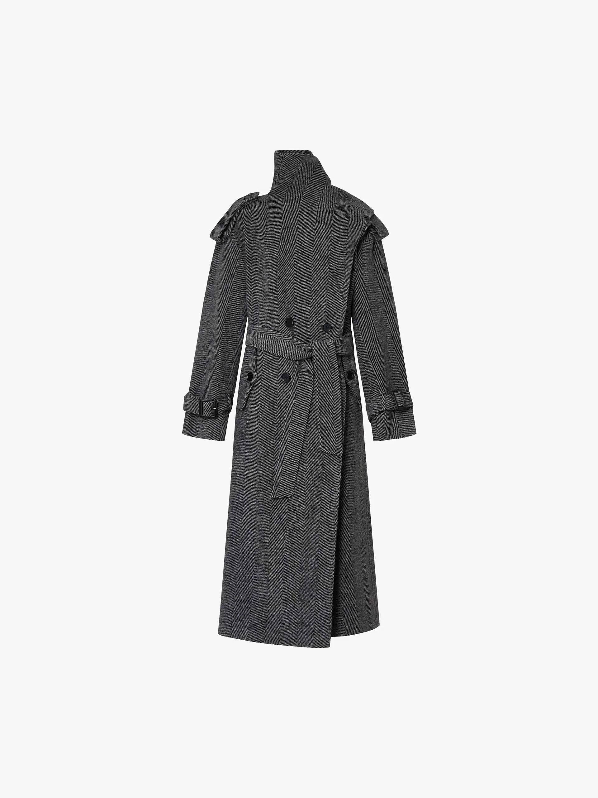 Wool Blend Scarf Coat sold by Mo&Co product image thumbnail 5