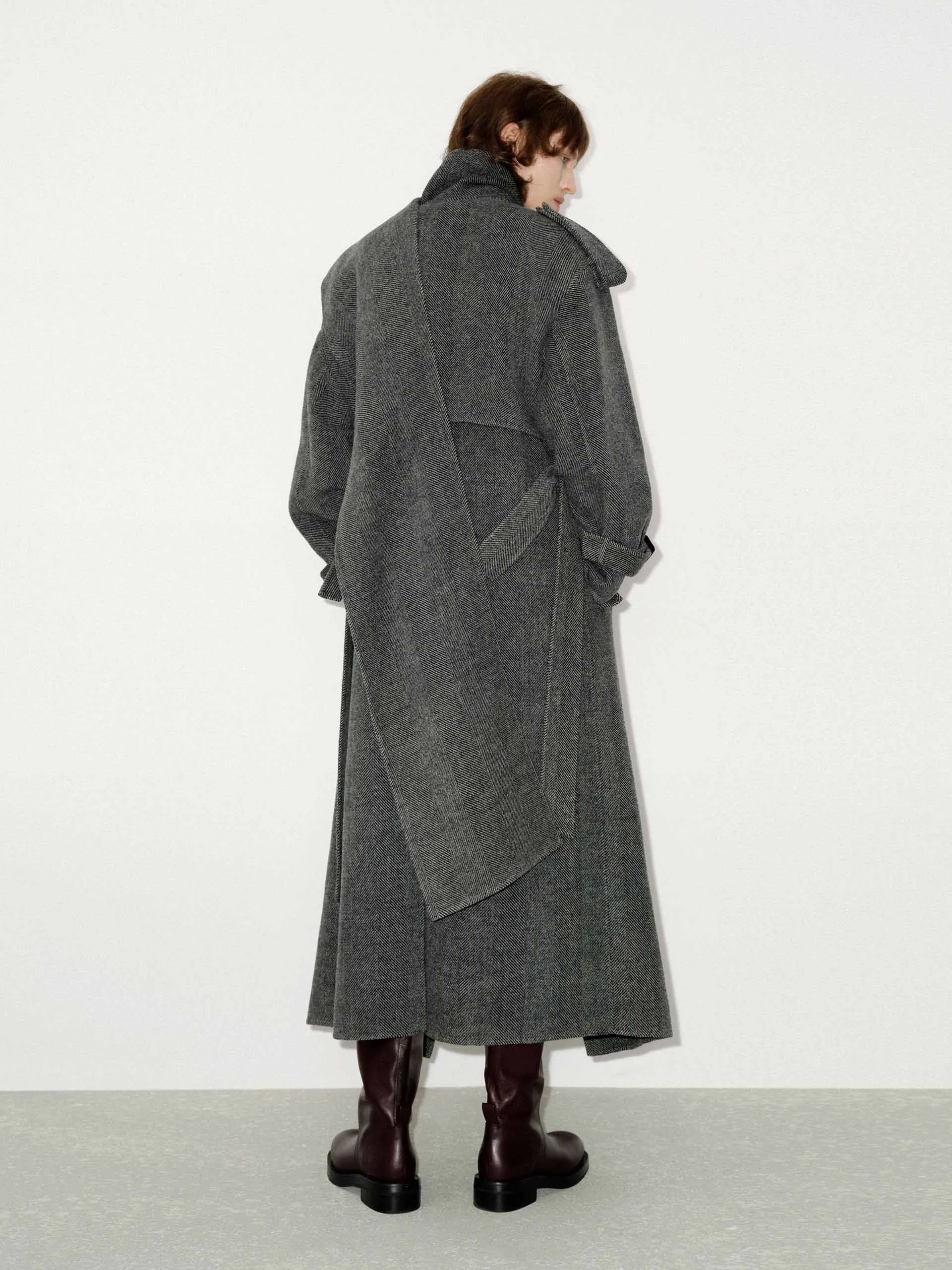 Wool Blend Scarf Coat sold by Mo&Co product image thumbnail 2
