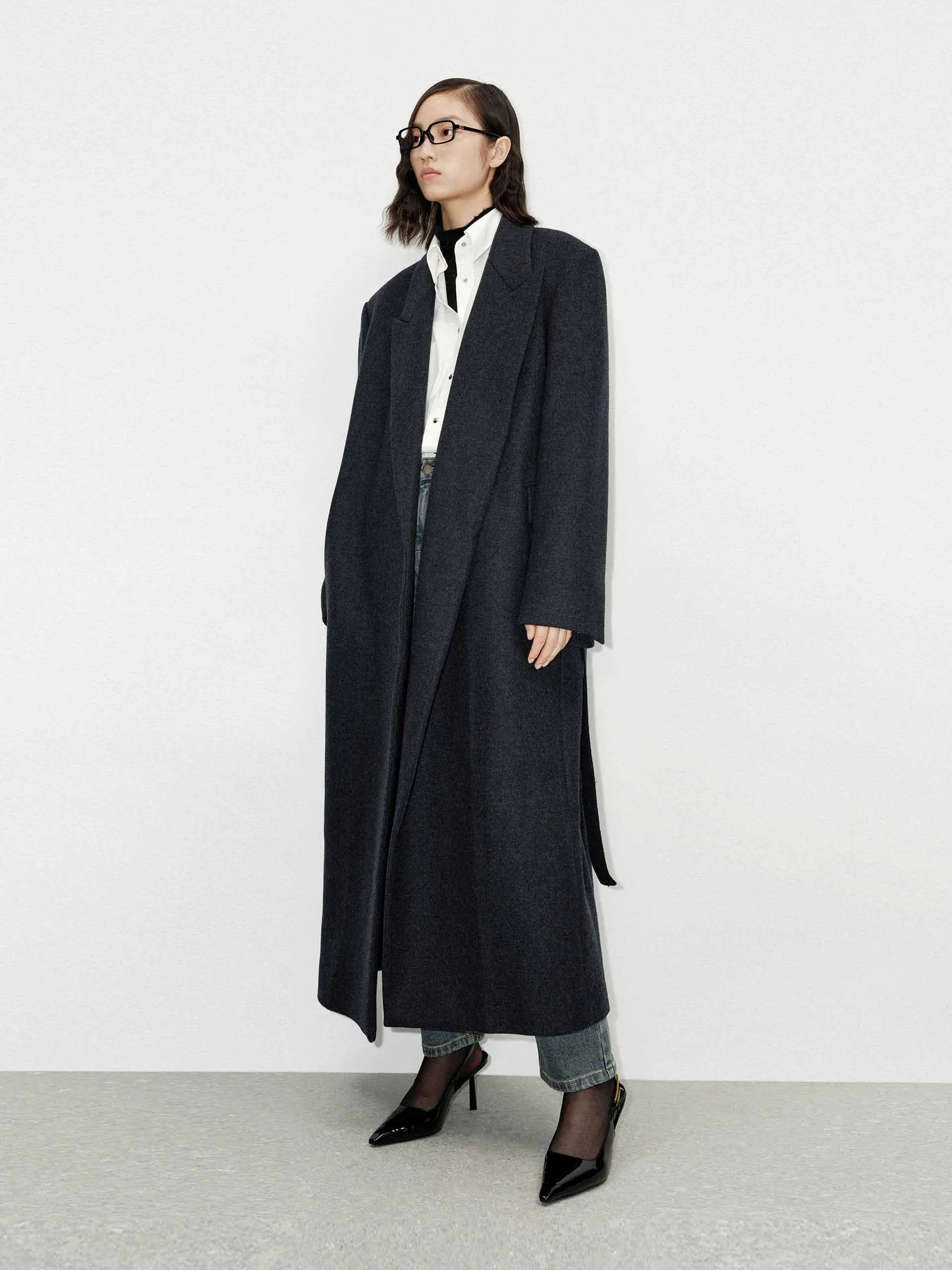 Merino Wool Long Coat sold by Mo&Co product image thumbnail 2