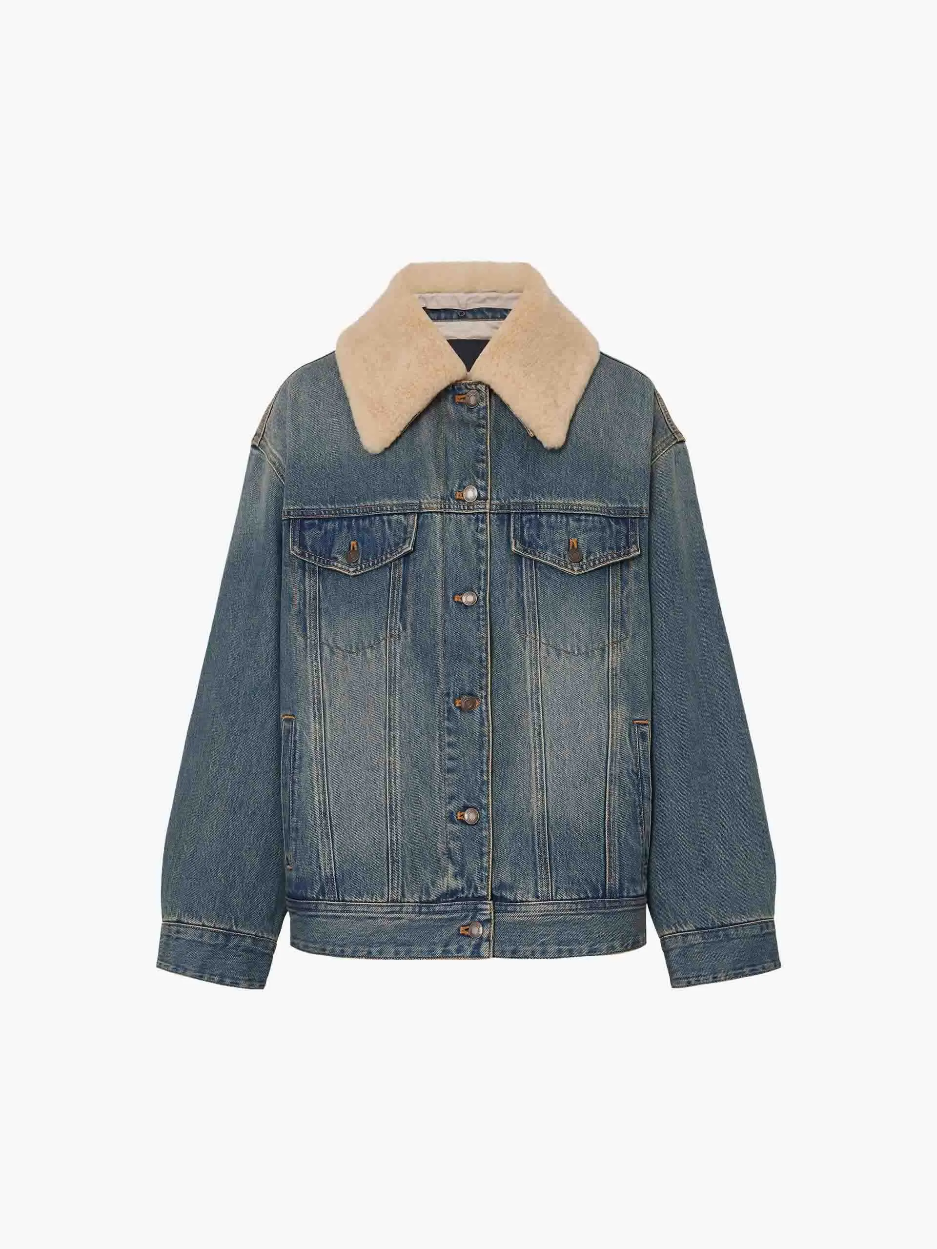 Detachable Collar Denim Jacket sold by Mo&Co product image thumbnail 5