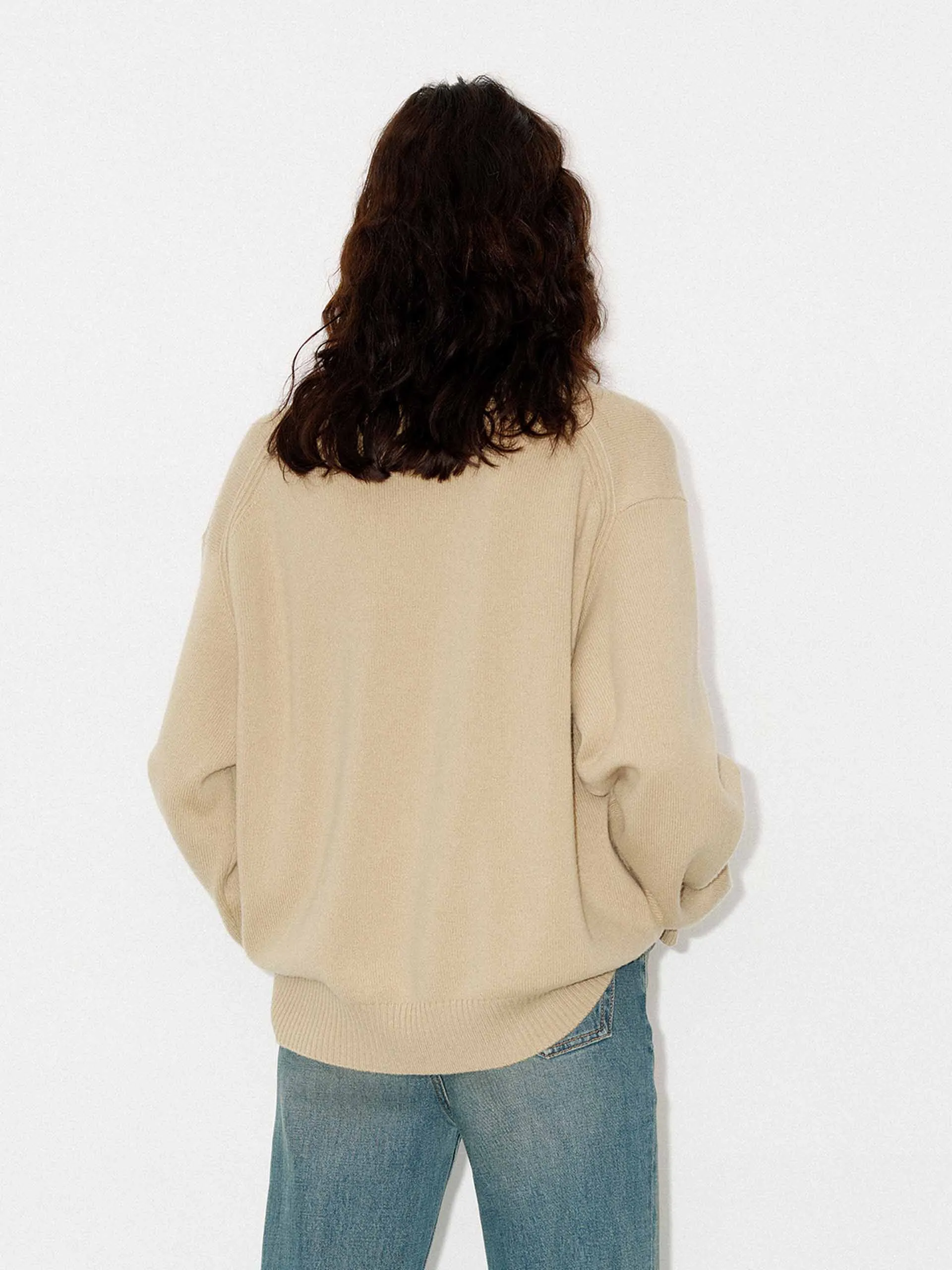 V-neck Loose Sweater sold by Mo&Co product image thumbnail 3