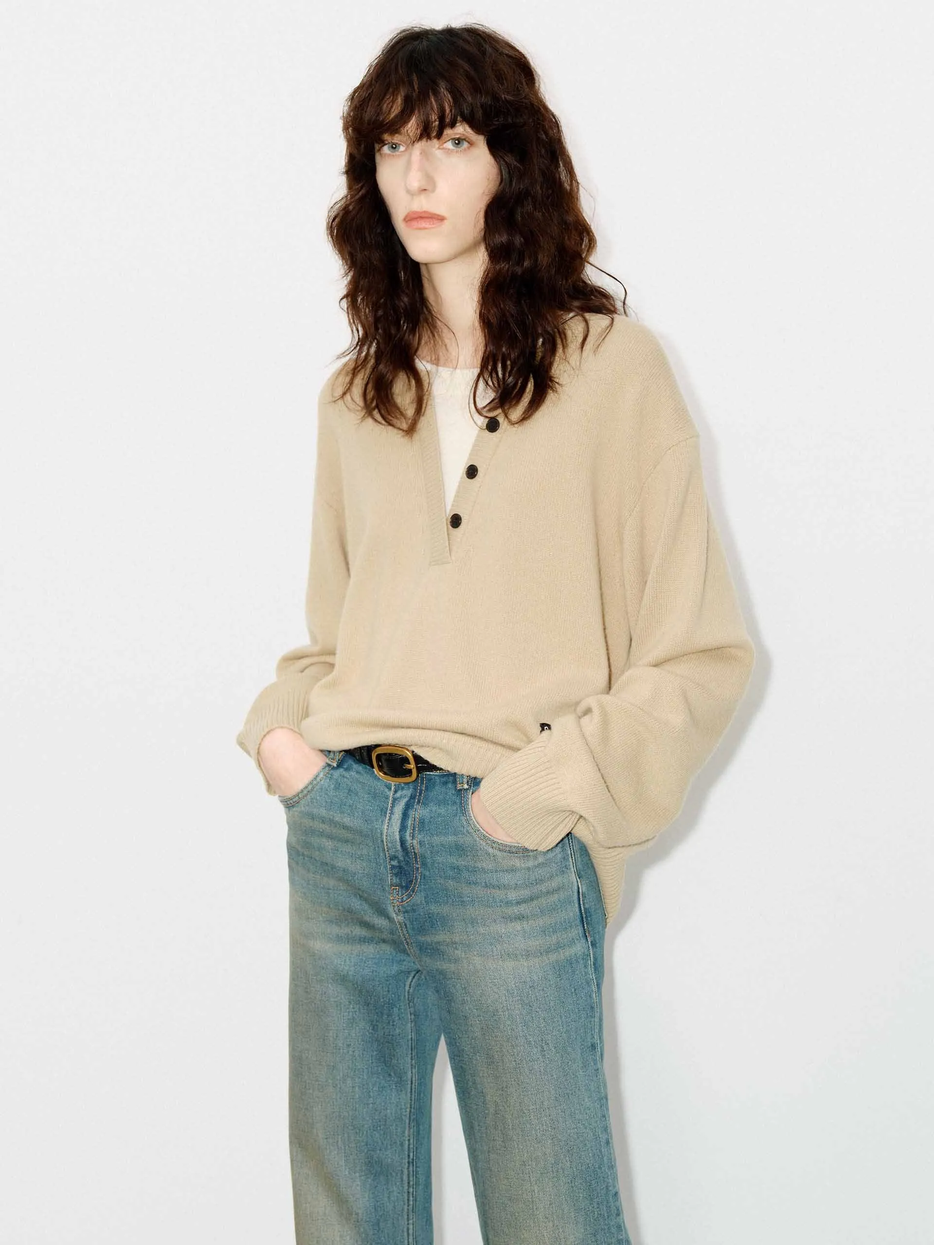 V-neck Loose Sweater sold by Mo&Co product image thumbnail 2