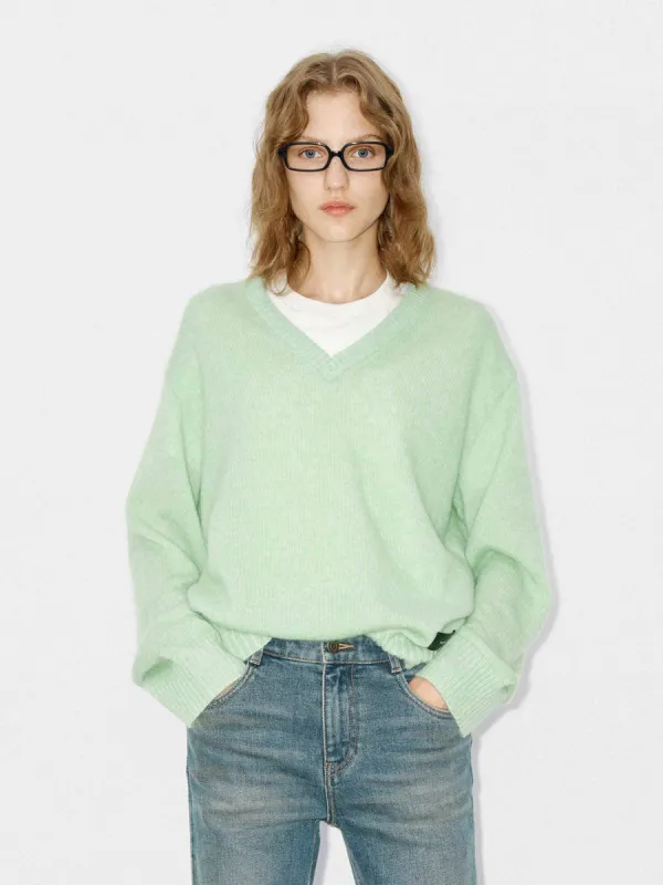 V-neck Loose Sweater sold by Mo&Co