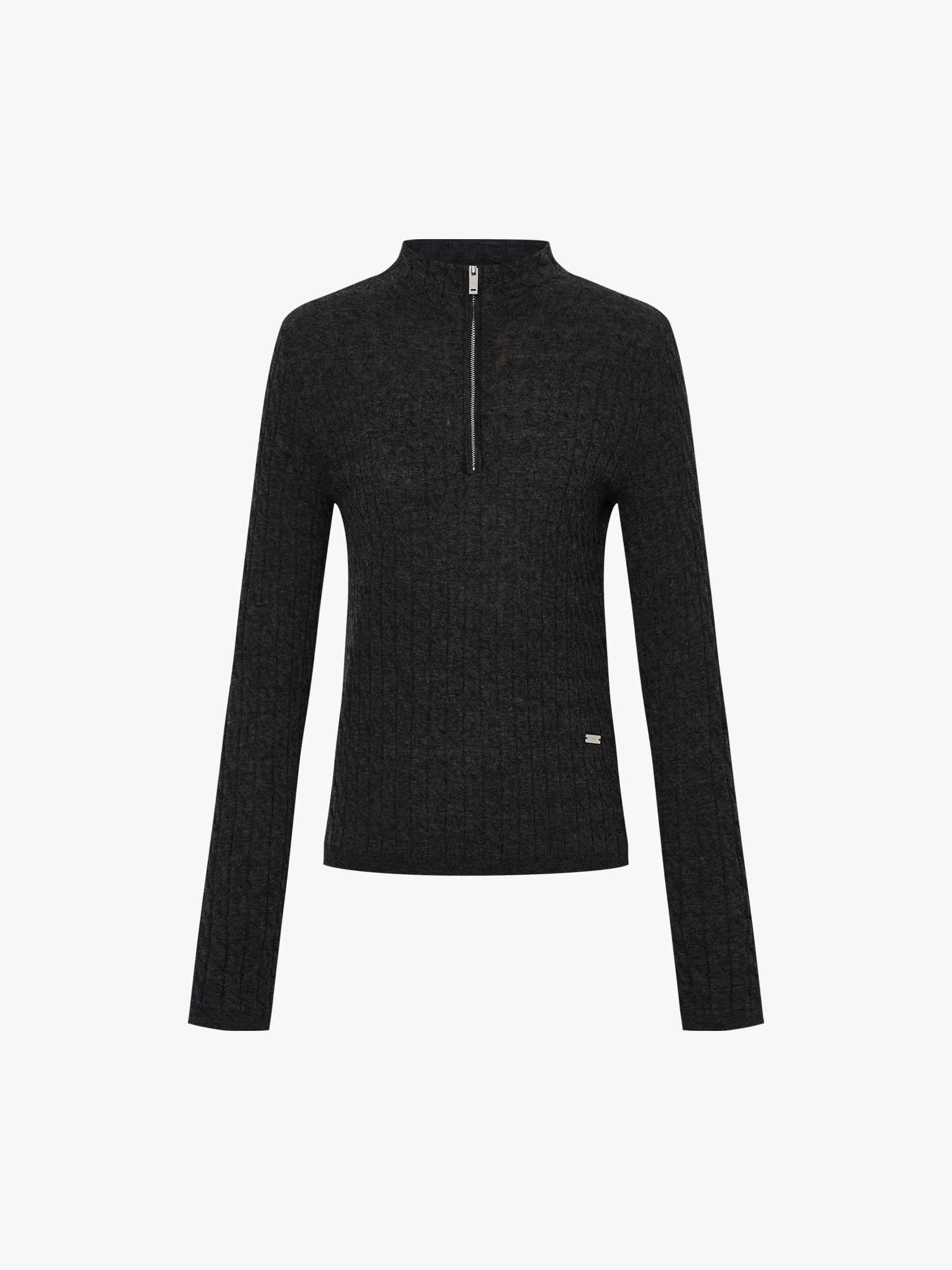 Half Zip Wool Sweater sold by Mo&Co product image thumbnail 5