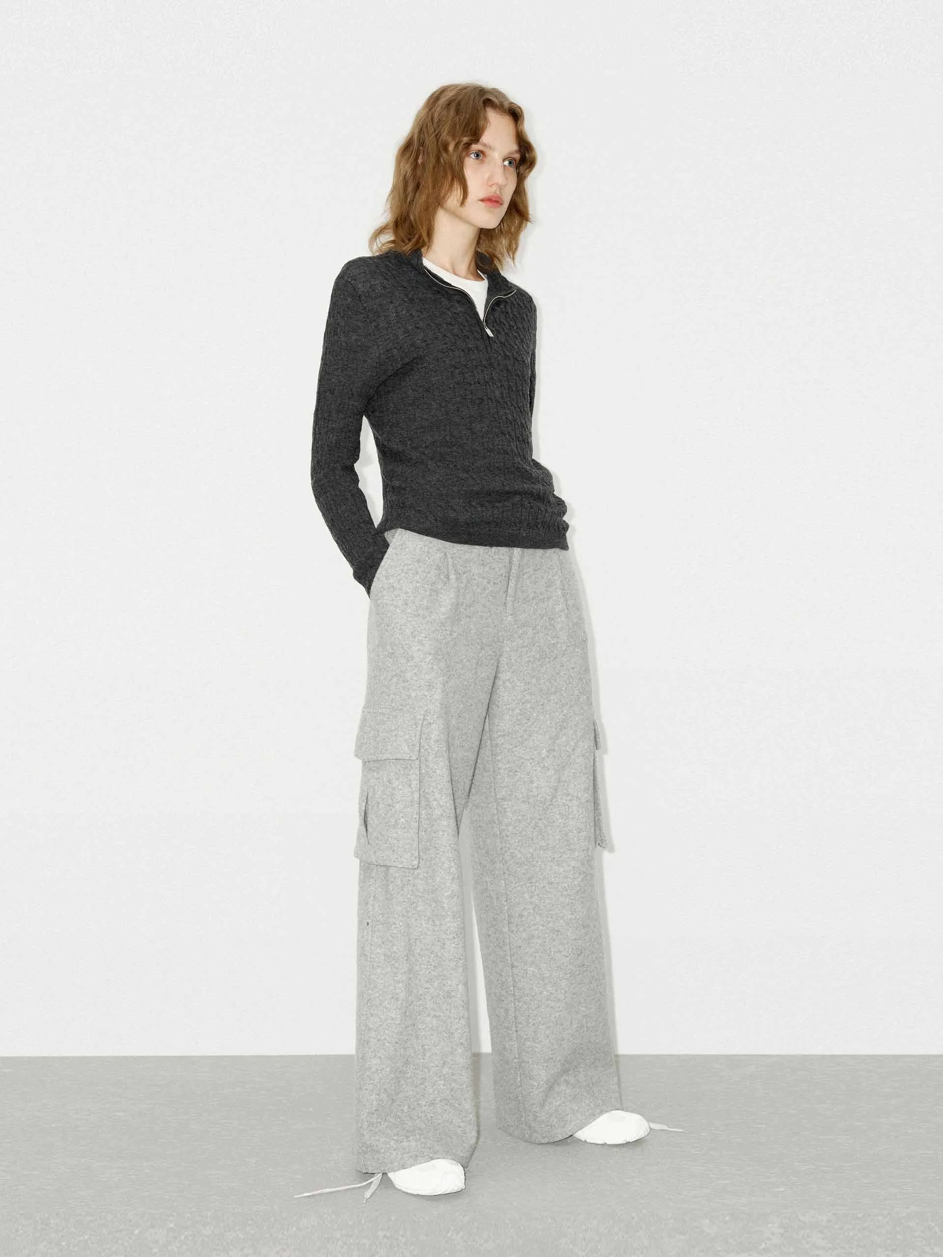 Half Zip Wool Sweater sold by Mo&Co product image thumbnail 2