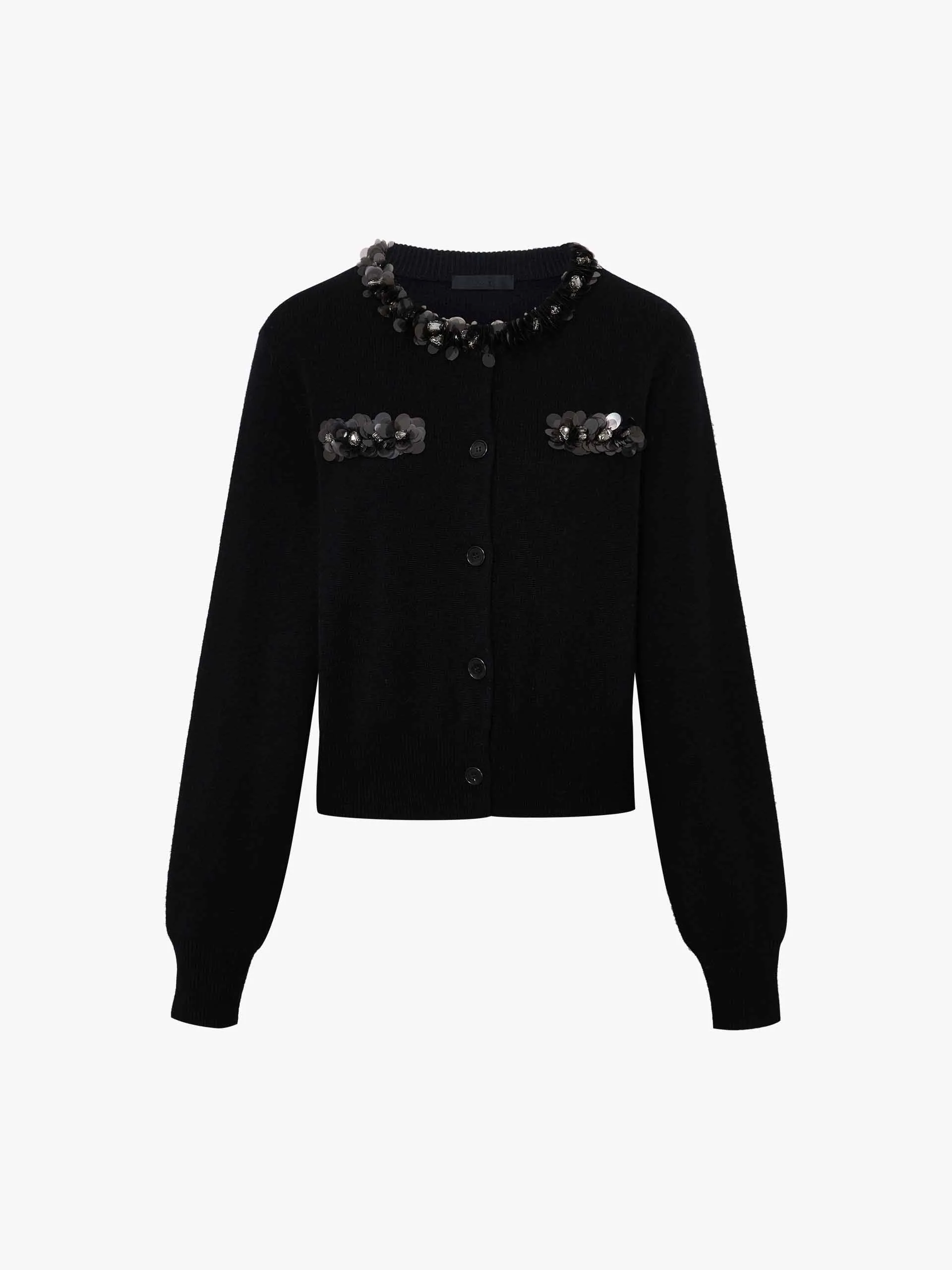 Button Closure Sequin Cardigan sold by Mo&Co product image thumbnail 5