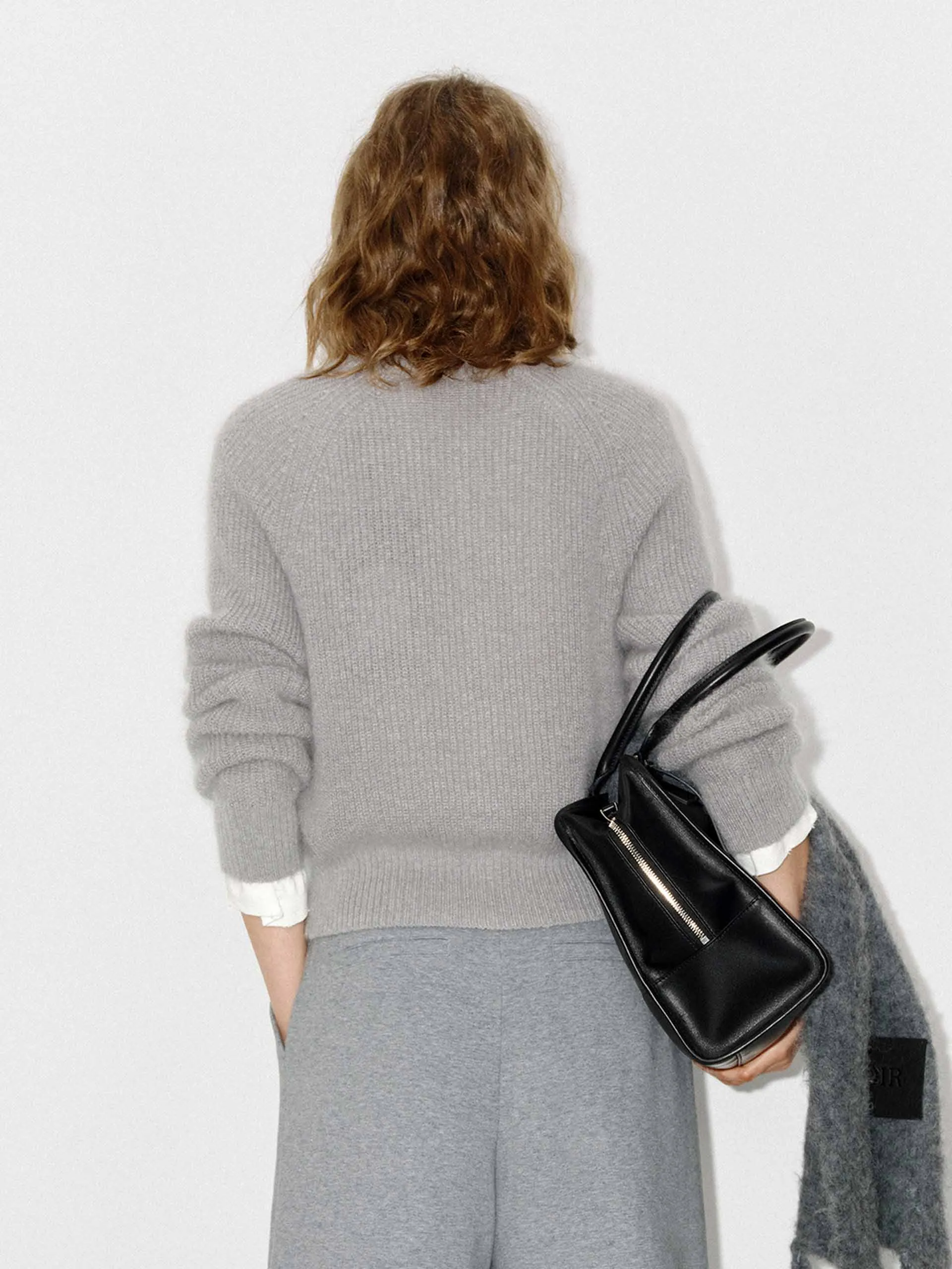 Fluffy Textured Knit Cardigan sold by Mo&Co product image thumbnail 3