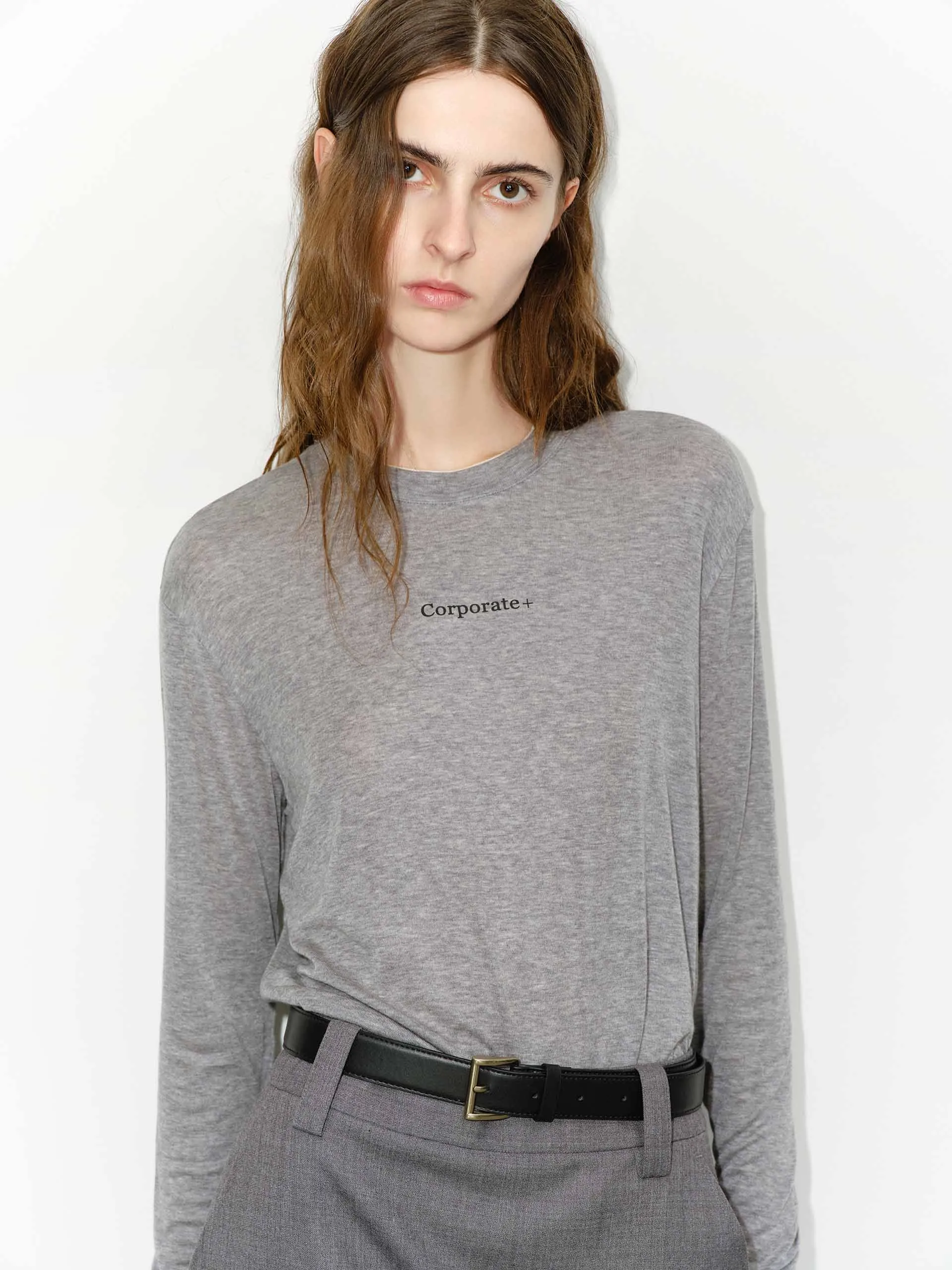 Contrast Detail Loose Top sold by Mo&Co