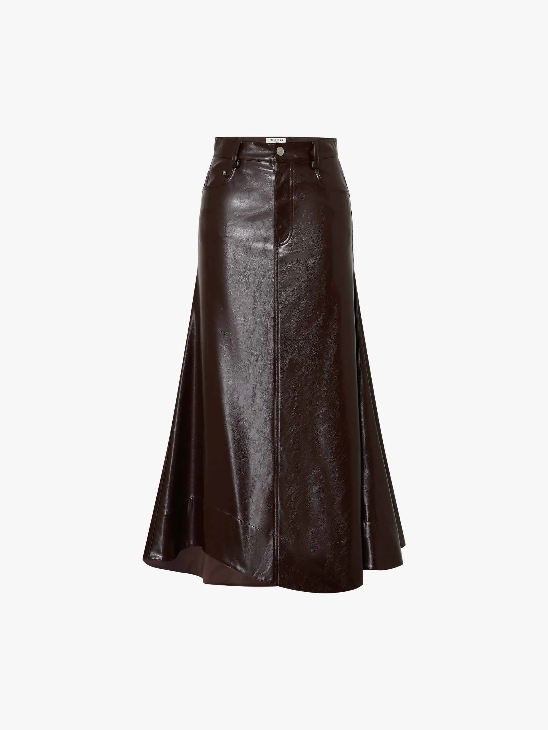 Leather A-line Cut Skirt sold by Mo&Co product image thumbnail 5