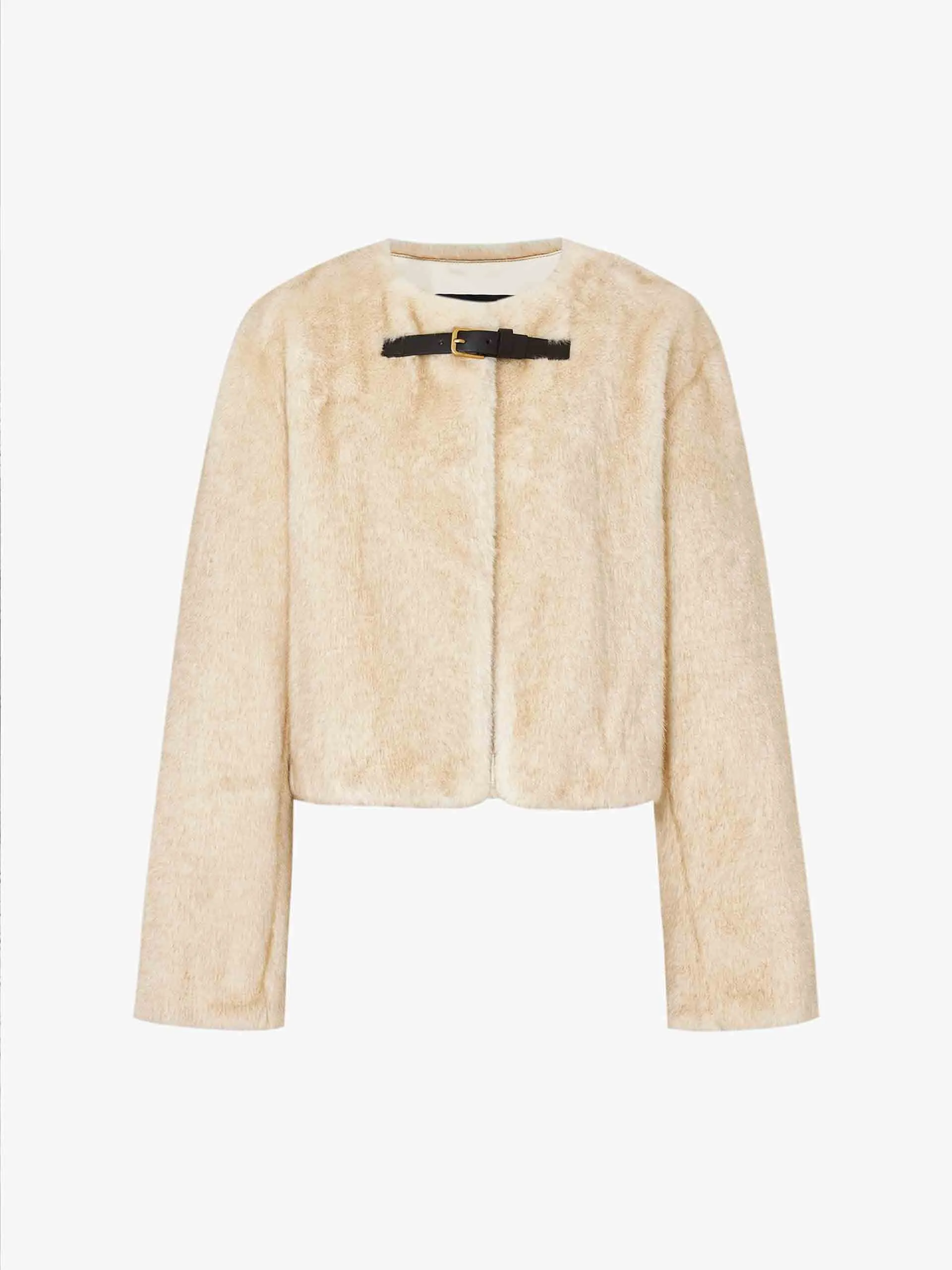 Cropped Faux Fur Coat sold by Mo&Co product image thumbnail 5