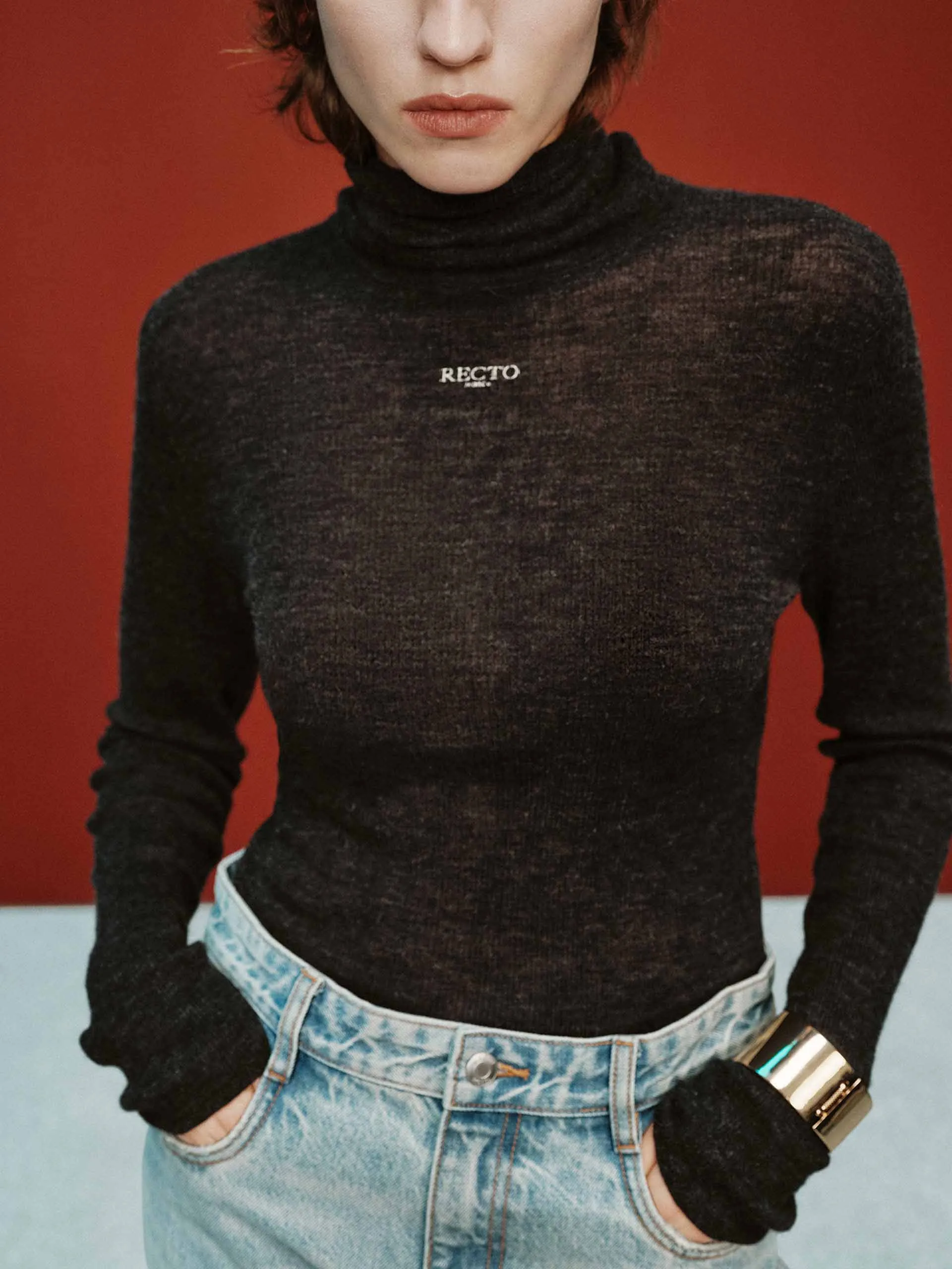 Alpaca Turtleneck Kint Top sold by Mo&Co product image thumbnail 2