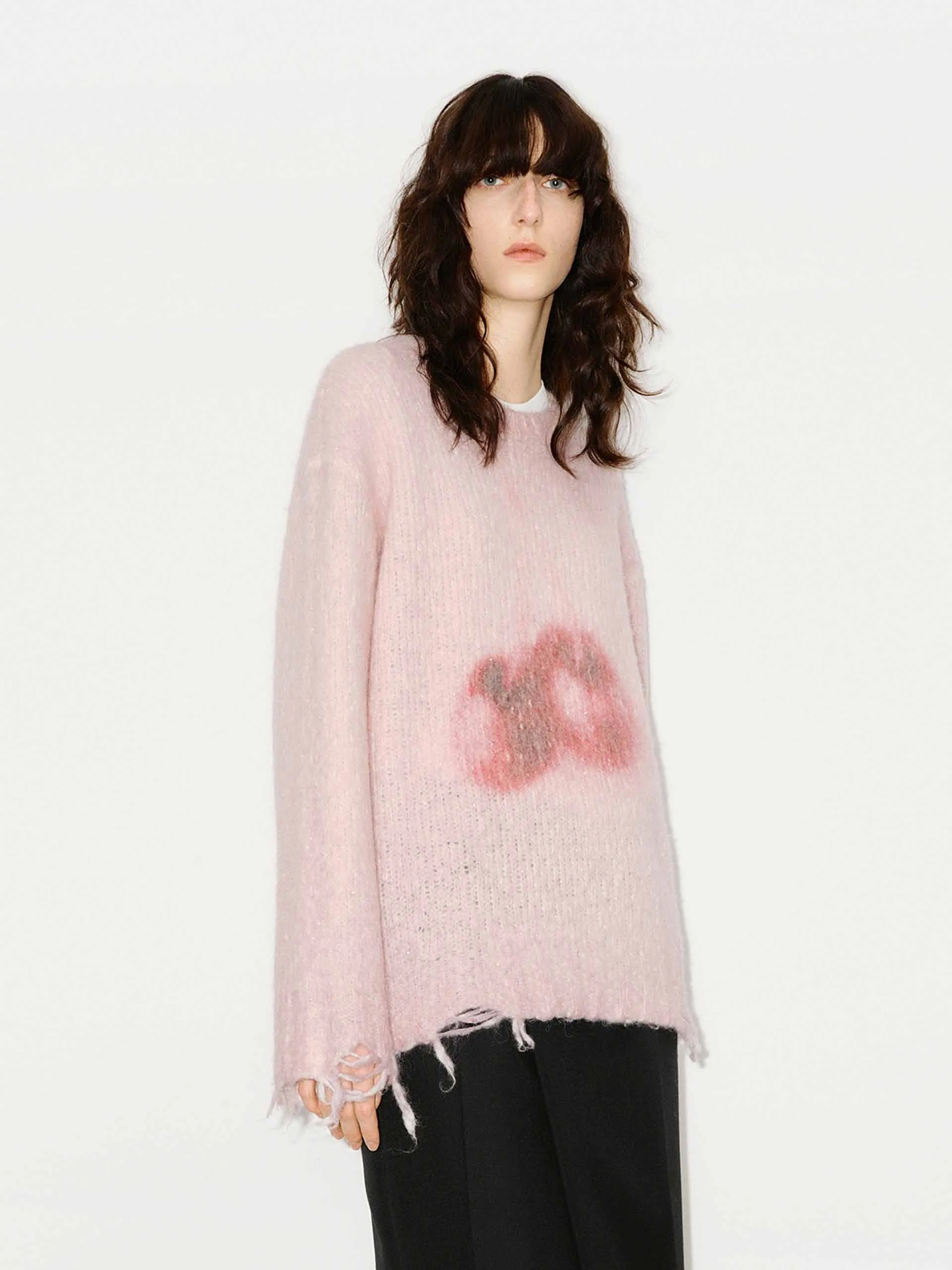 Ripped Detail Fluffy Sweater sold by Mo&Co product image thumbnail 2