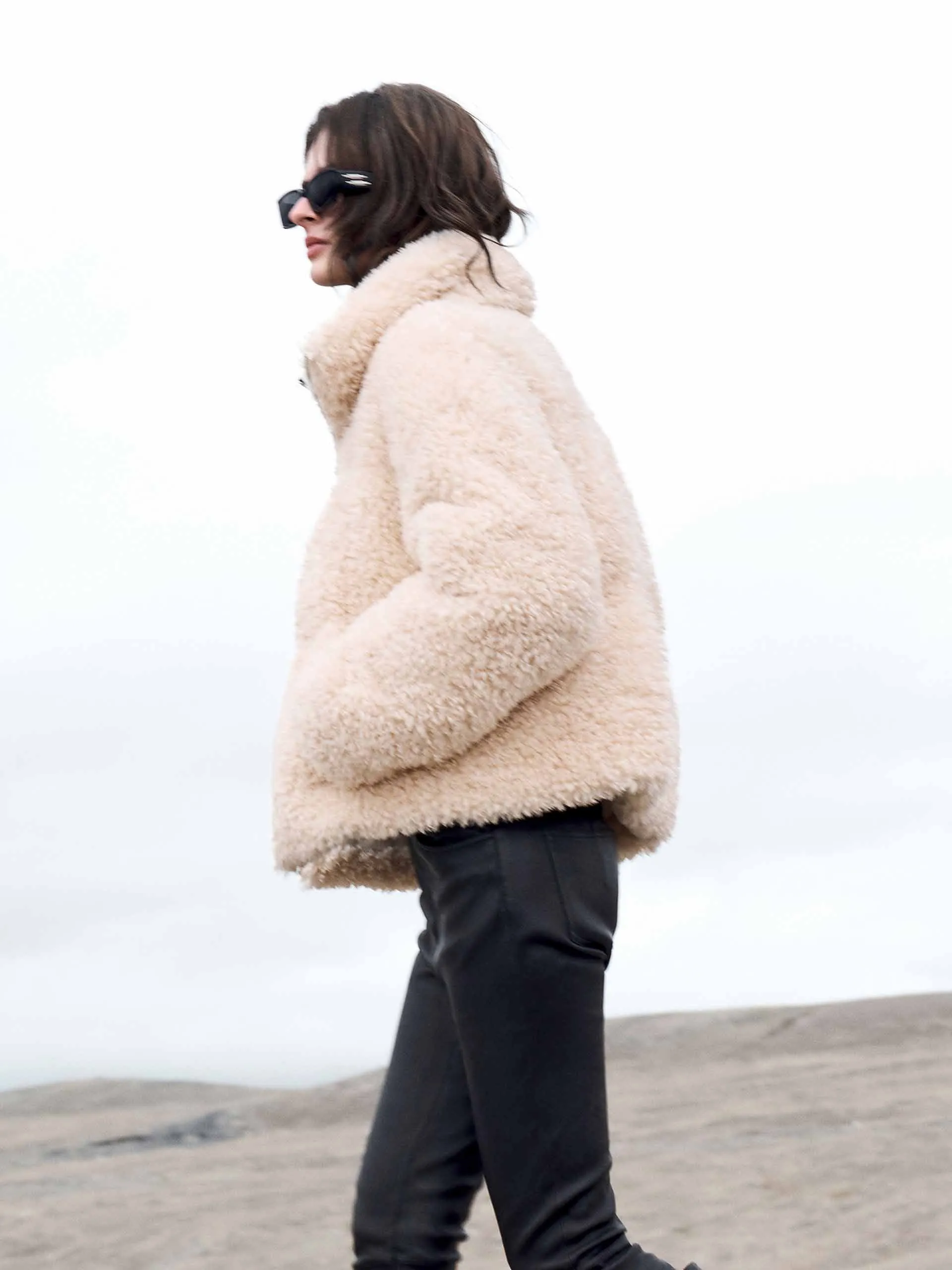 Faux Shearling Quilted Jacket sold by Mo&Co product image thumbnail 5