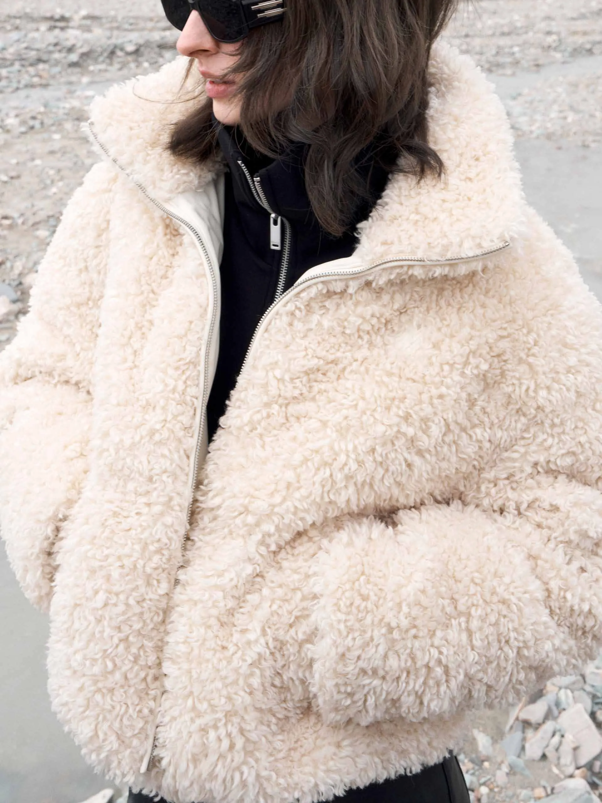 Faux Shearling Quilted Jacket sold by Mo&Co product image thumbnail 4