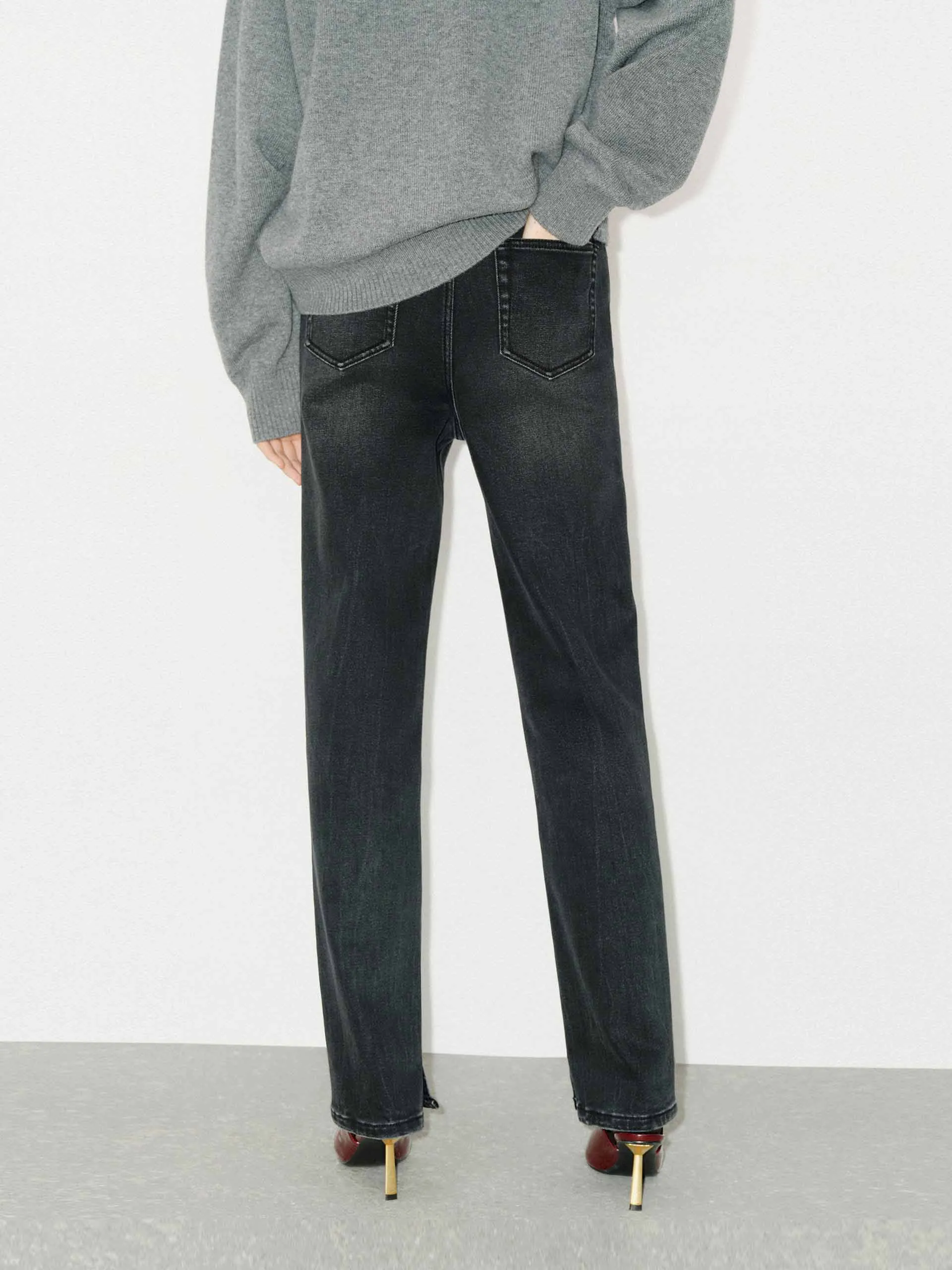 Cotton Blend Fitted Jeans sold by Mo&Co product image thumbnail 3