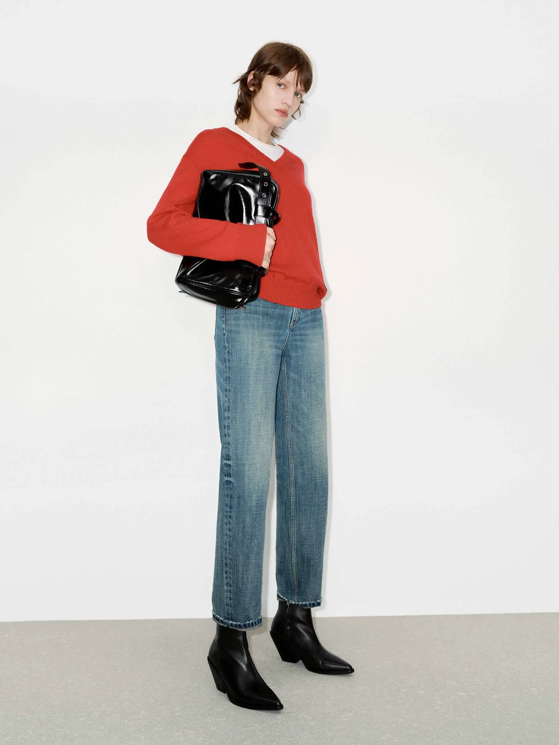 Cotton Blend Ankle Jeans sold by Mo&Co product image thumbnail 2