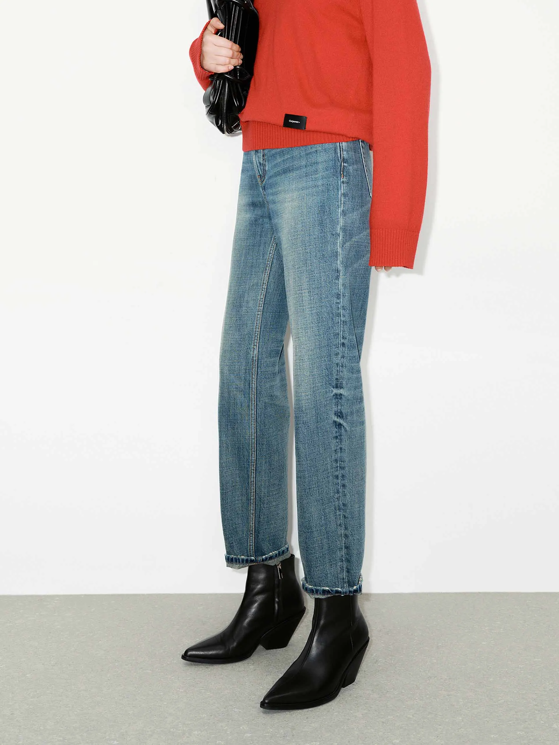 Cotton Blend Ankle Jeans sold by Mo&Co product image thumbnail 4