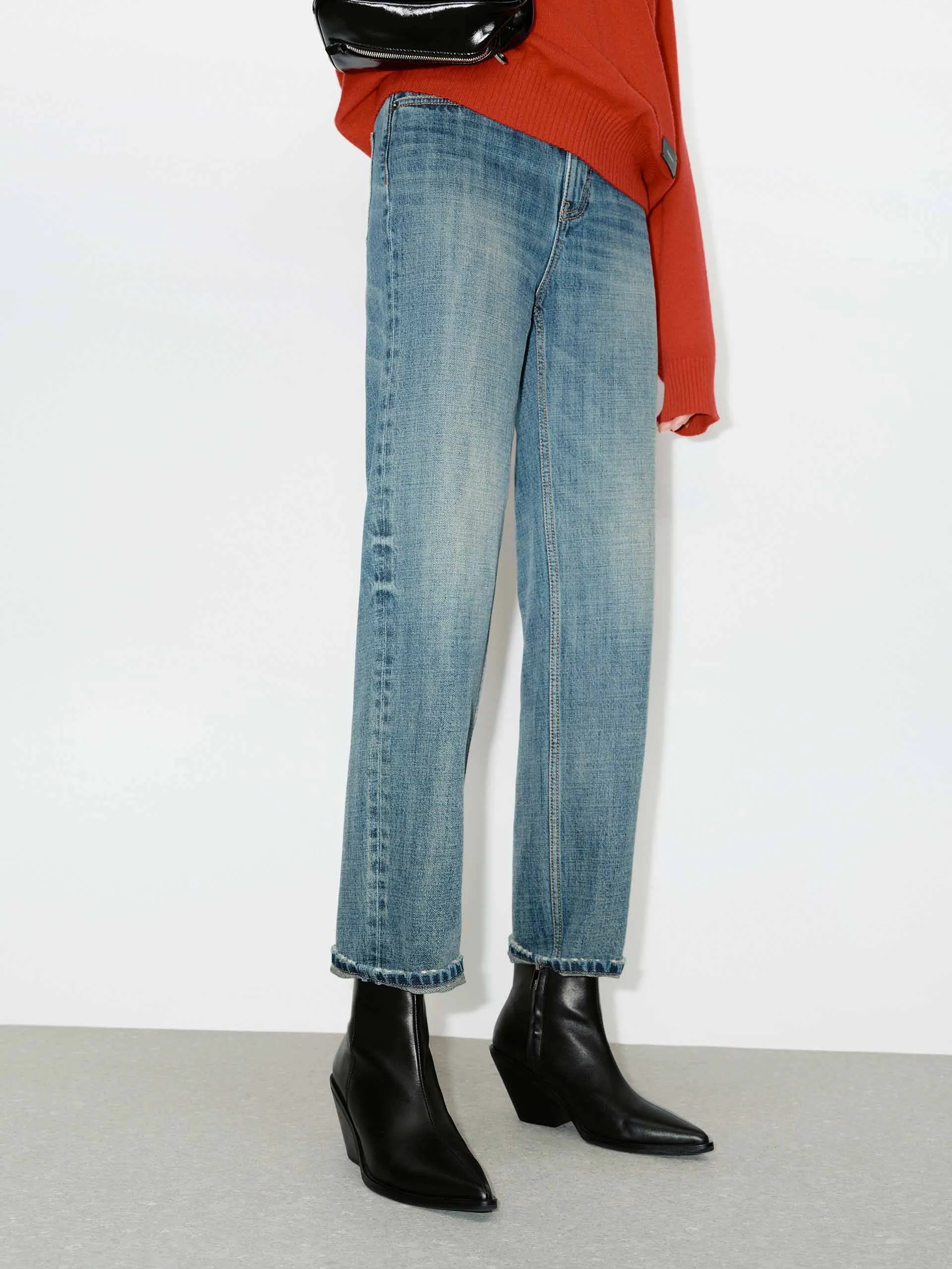 Cotton Blend Ankle Jeans sold by Mo&Co product image thumbnail 5