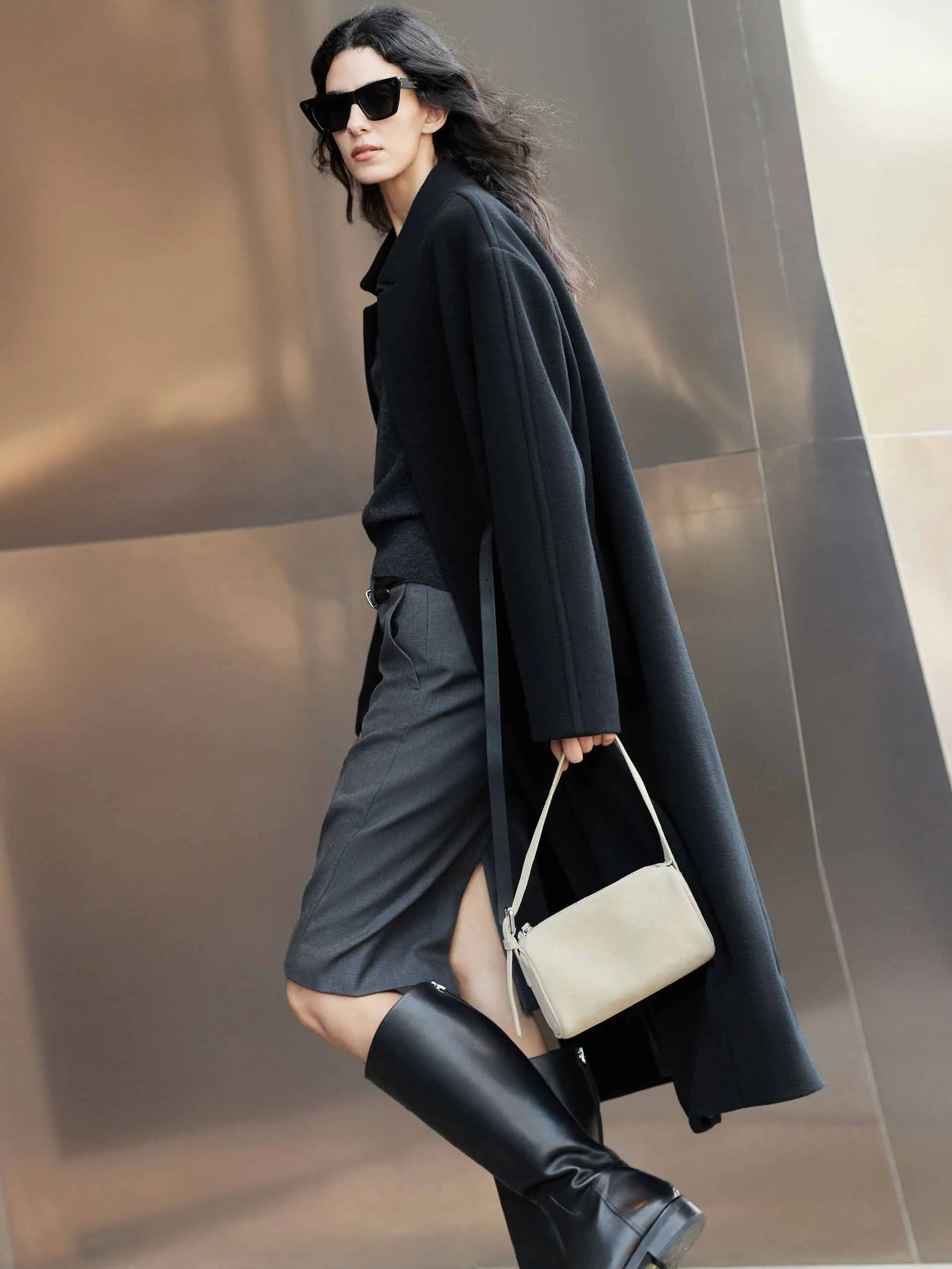 Merino Wool Belted Overcoat sold by Mo&Co product image thumbnail 5