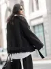 Fur Collar Quilted Coat with Belt sold by Mo&Co