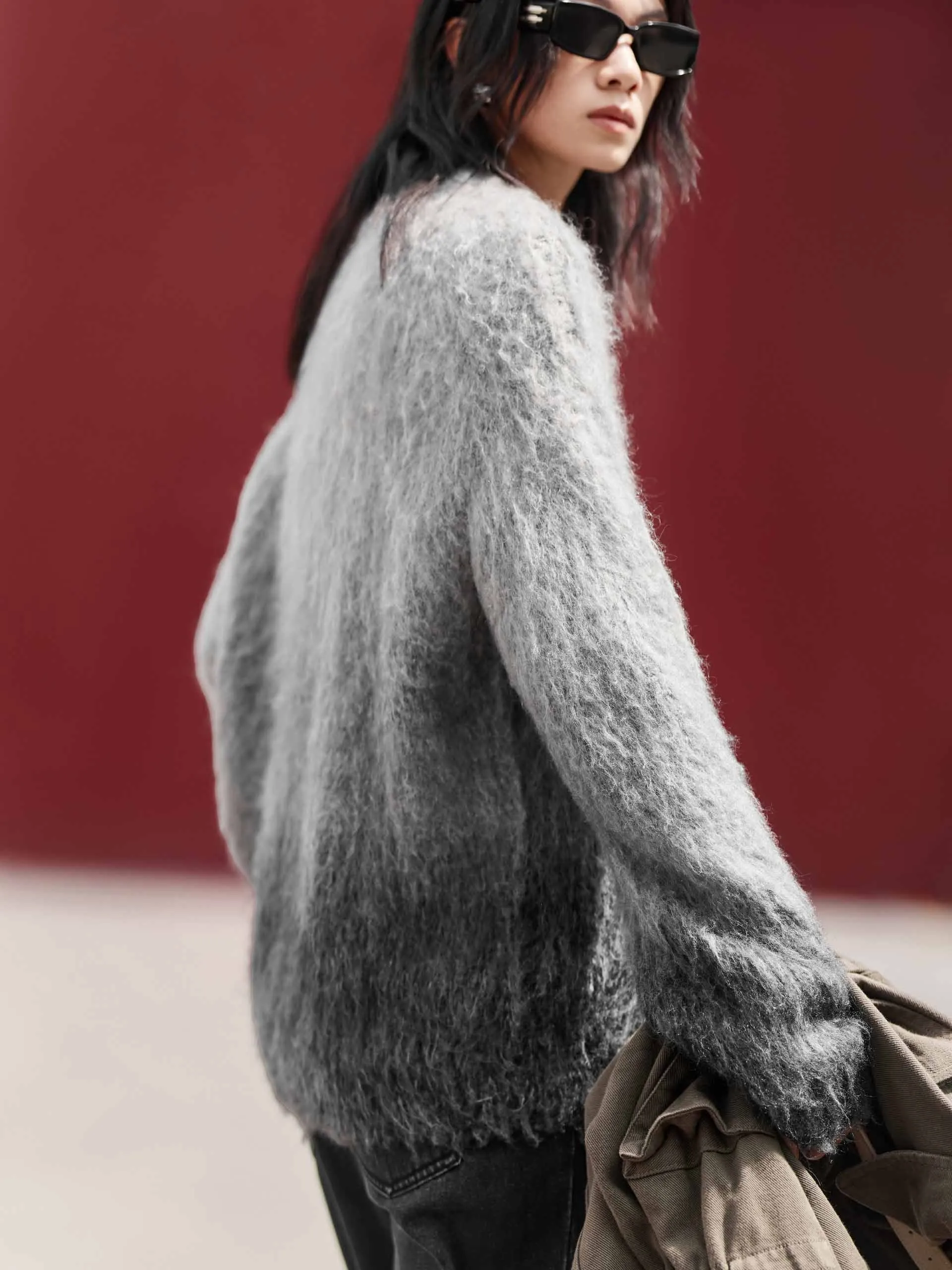 Gradient Detail Fluffy Sweater sold by Mo&Co product image thumbnail 3