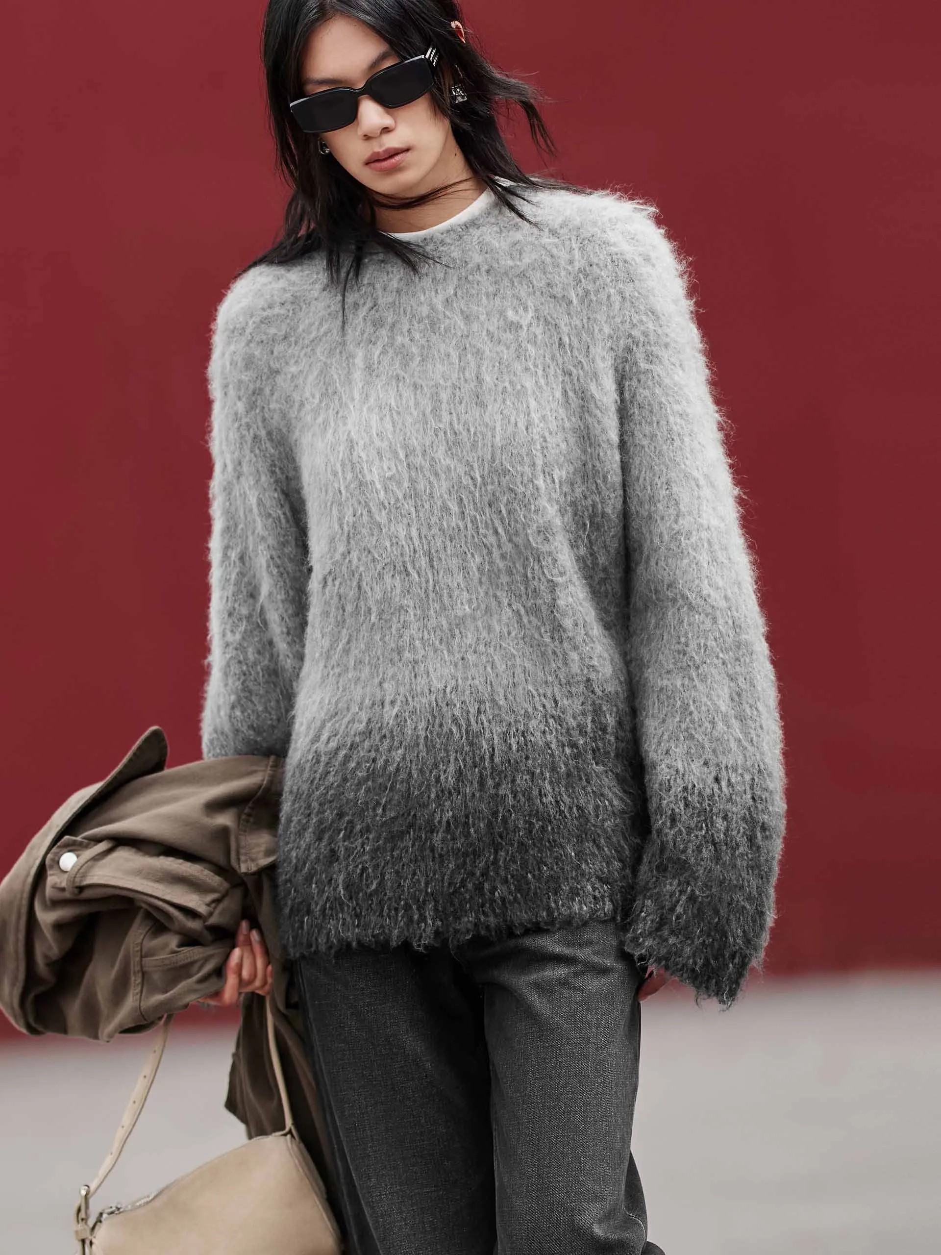 Gradient Detail Fluffy Sweater sold by Mo&Co product image thumbnail 5