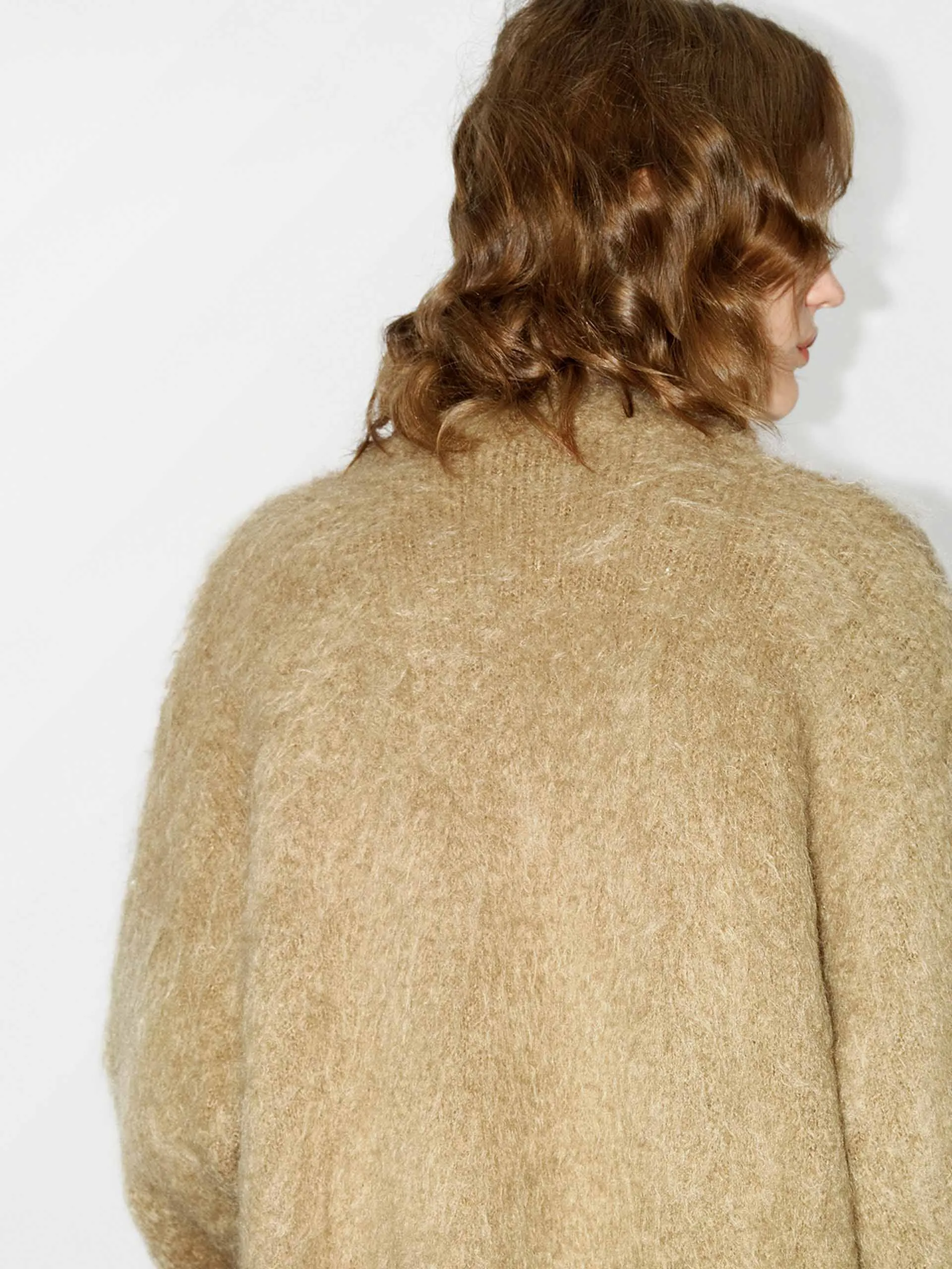 Loose Brushed Knit Cardigan sold by Mo&Co product image thumbnail 3