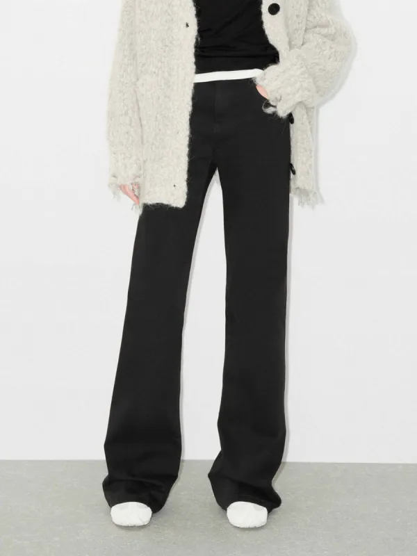 Cotton Blend Black Flared Jeans sold by Mo&Co