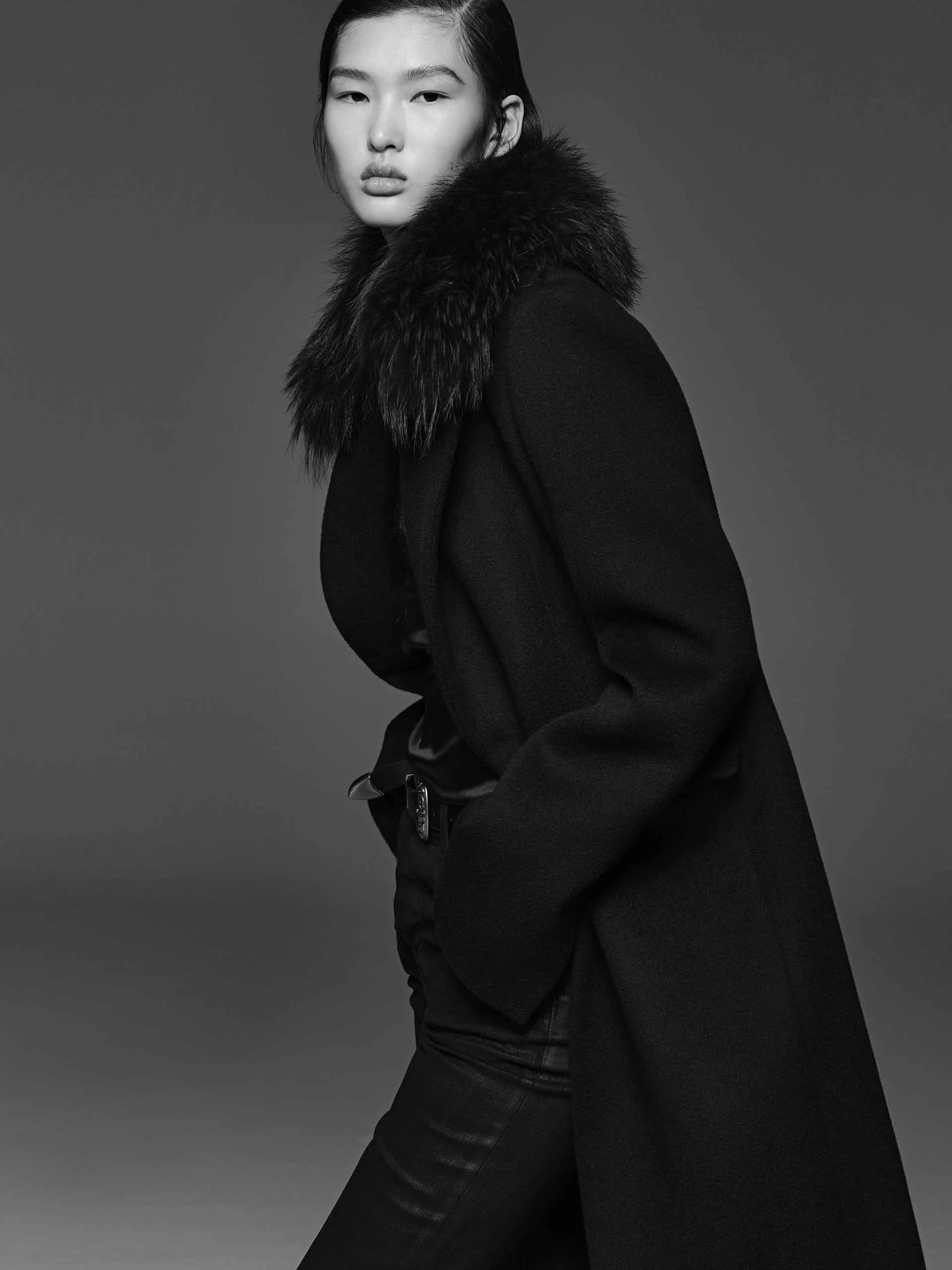 Fur Collar Structured Coat sold by Mo&Co product image thumbnail 2