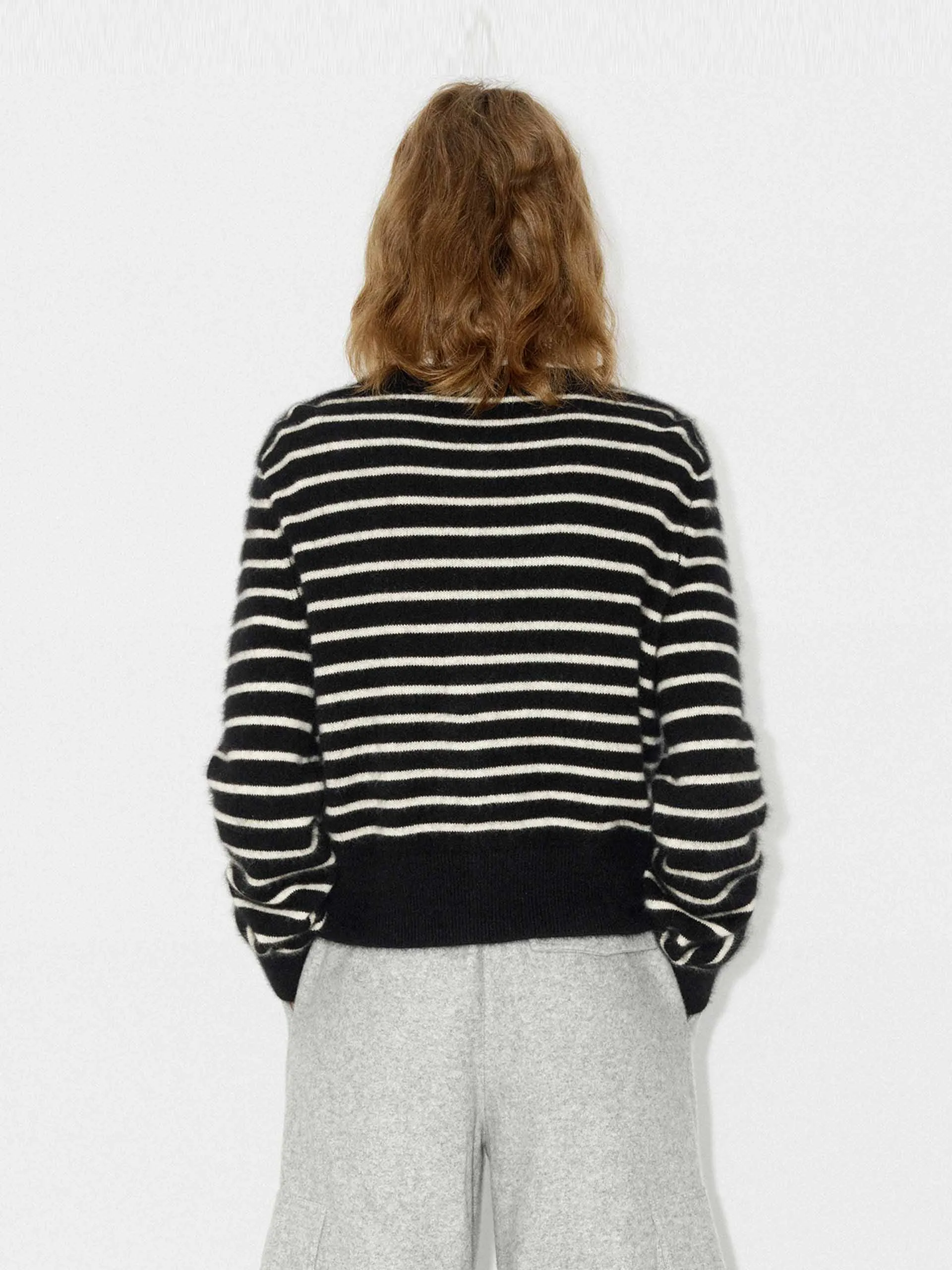 Button Closure Striped Cardigan sold by Mo&Co product image thumbnail 3