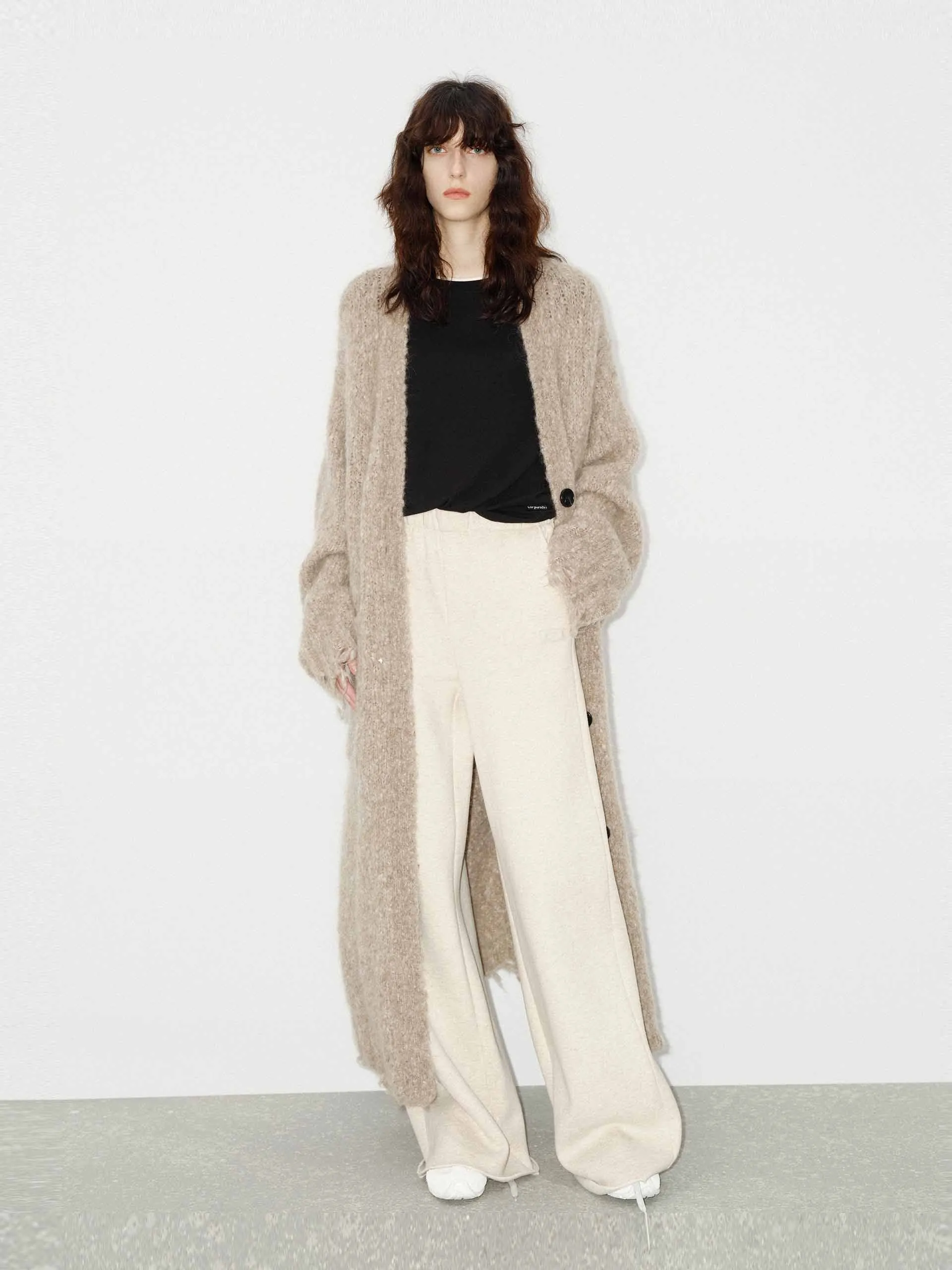 Distressed Detail Long Cardigan sold by Mo&Co