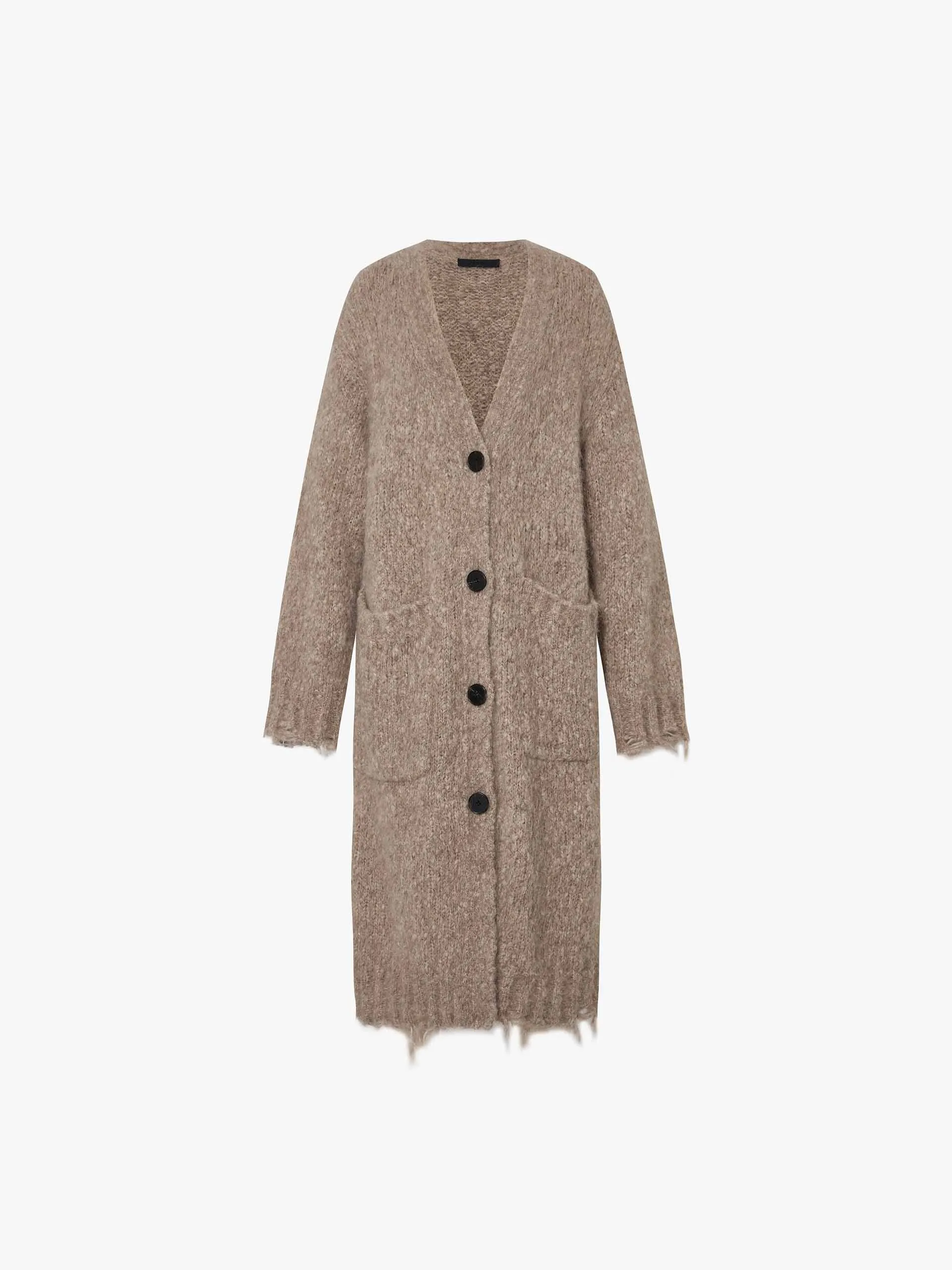 Distressed Detail Long Cardigan sold by Mo&Co product image thumbnail 5