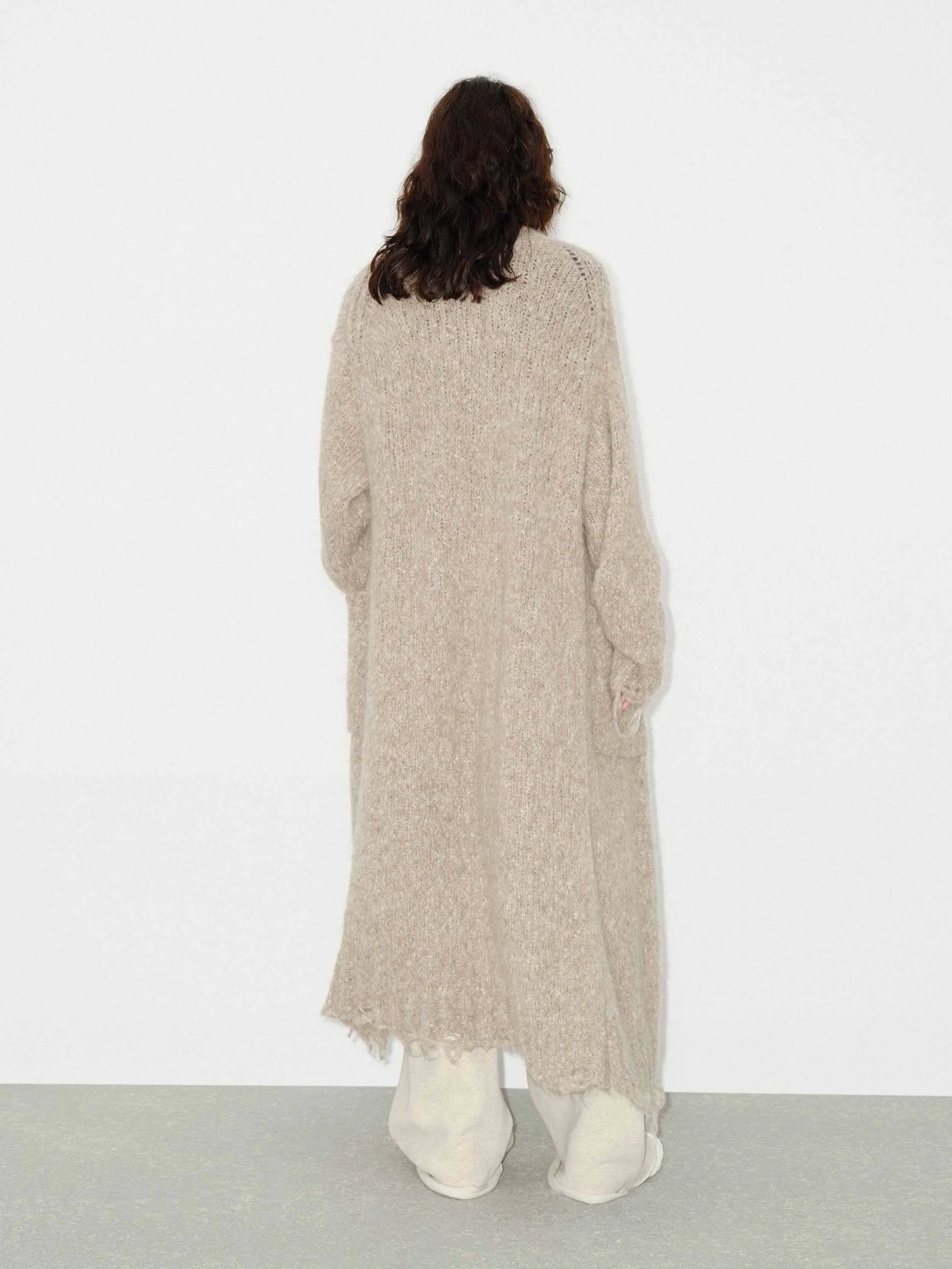 Distressed Detail Long Cardigan sold by Mo&Co product image thumbnail 3