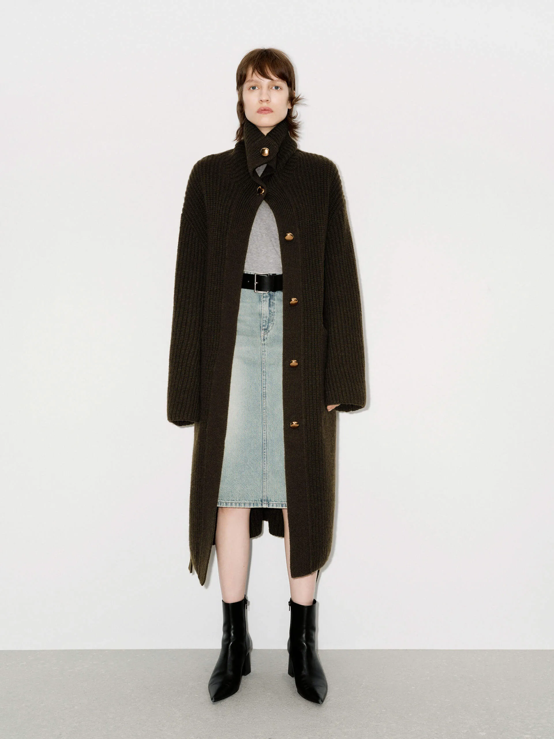 Metal Button Long Cardigan sold by Mo&Co product image thumbnail 2