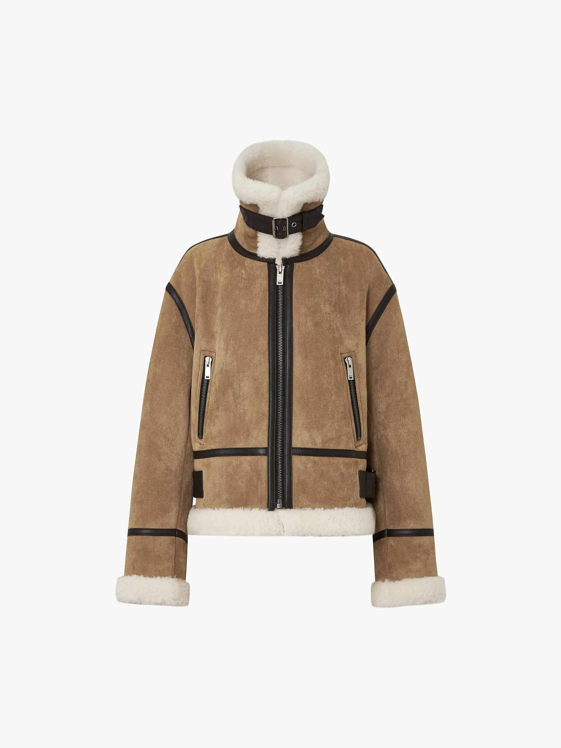 Suede Textured Fuzzy Jacket sold by Mo&Co product image thumbnail 5